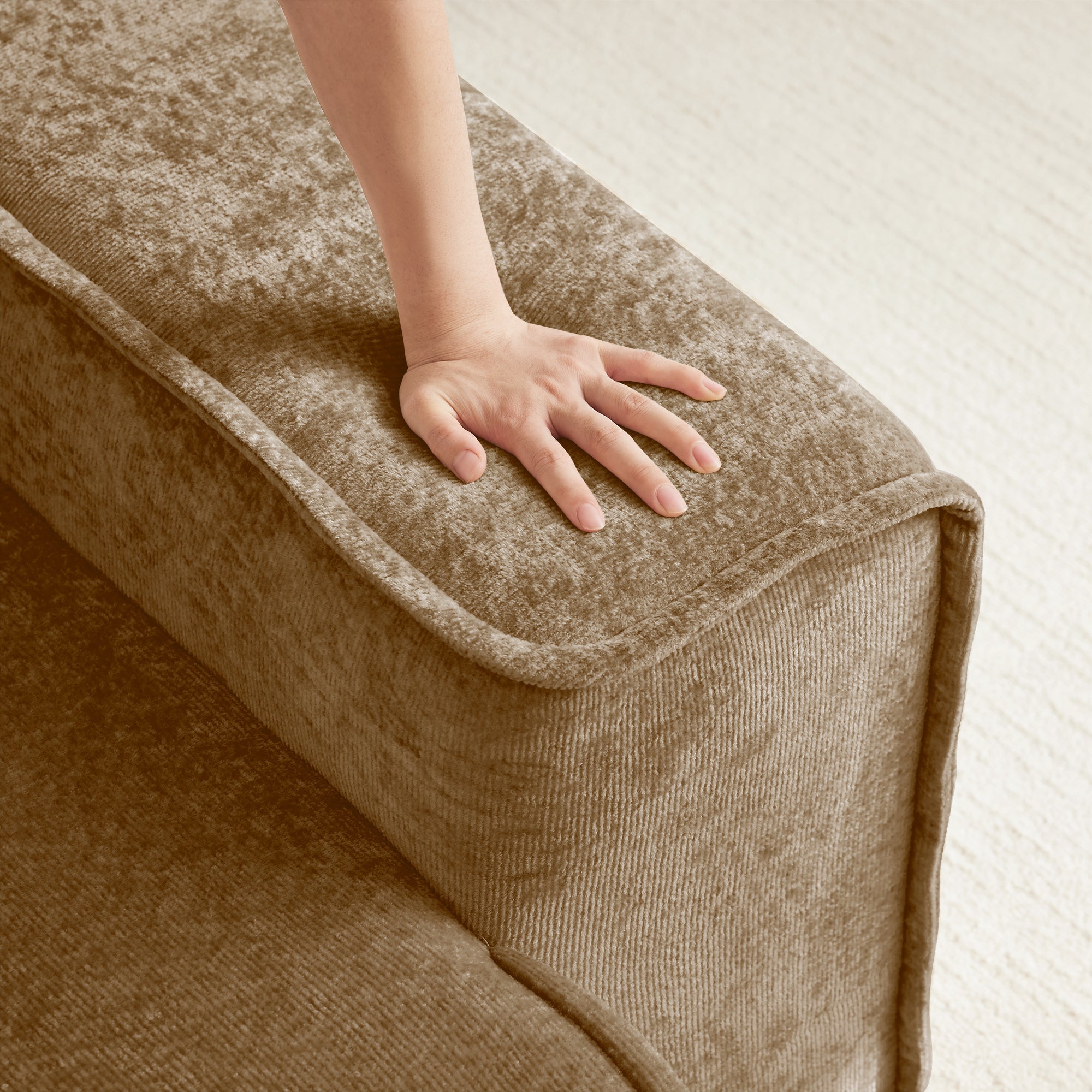 Seneca 4-Seat Boneless Couch in Mocha #Color_Mocha