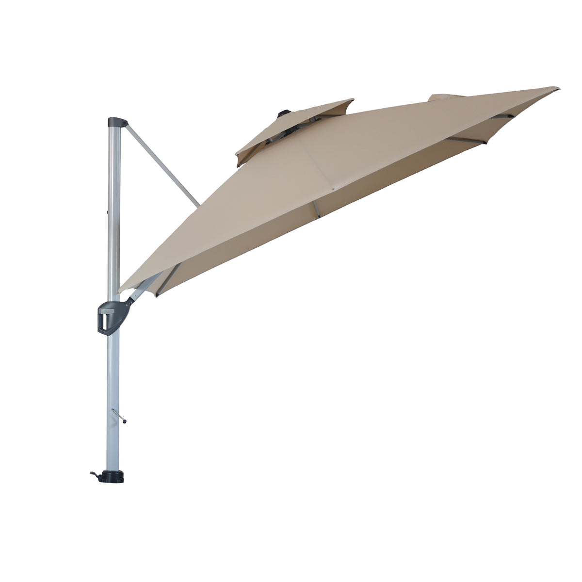 10 ft Beige Cantilever Patio Umbrella, Square