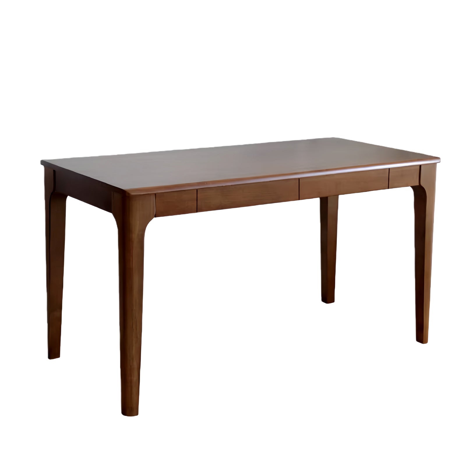 Minimalist Solid Wood Desk, 47.2 in, Walnut