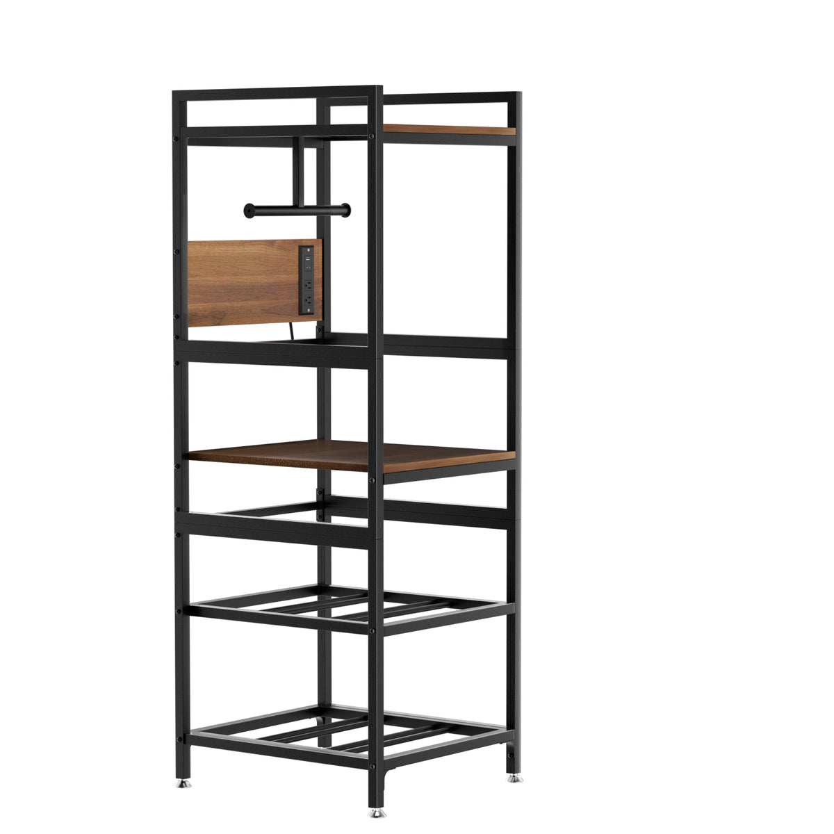 Metal Printer Stand, 63.5 in Tall, Black