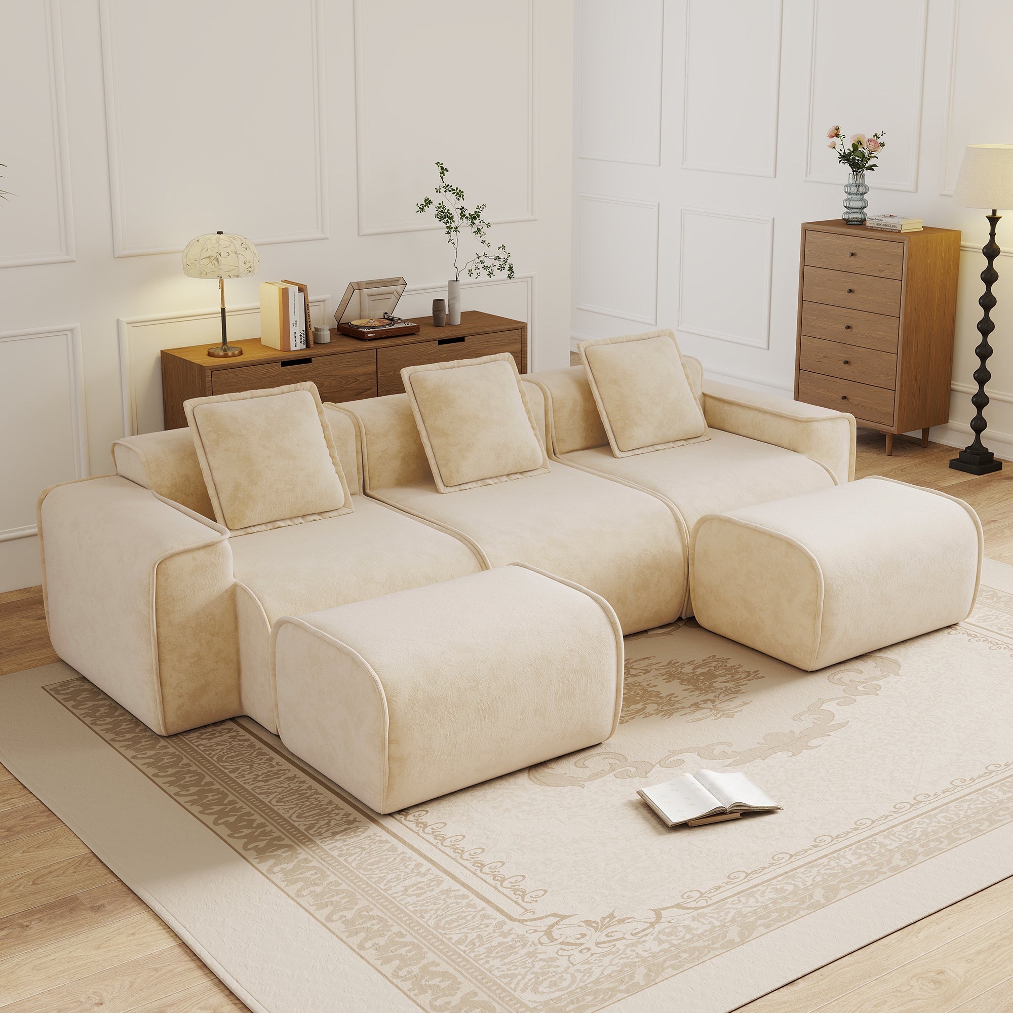 Seneca 3-Seat Boneless Couch in Camel #OttOnly_2 #Color_Camel