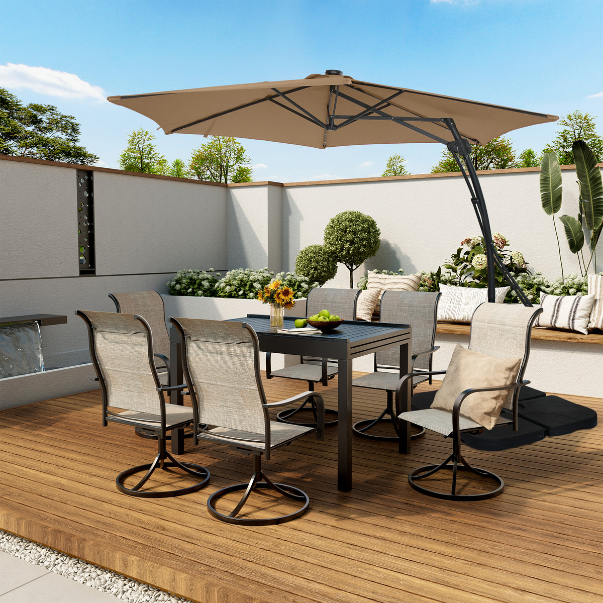 10 ft Brown Cantilever Patio Umbrella
