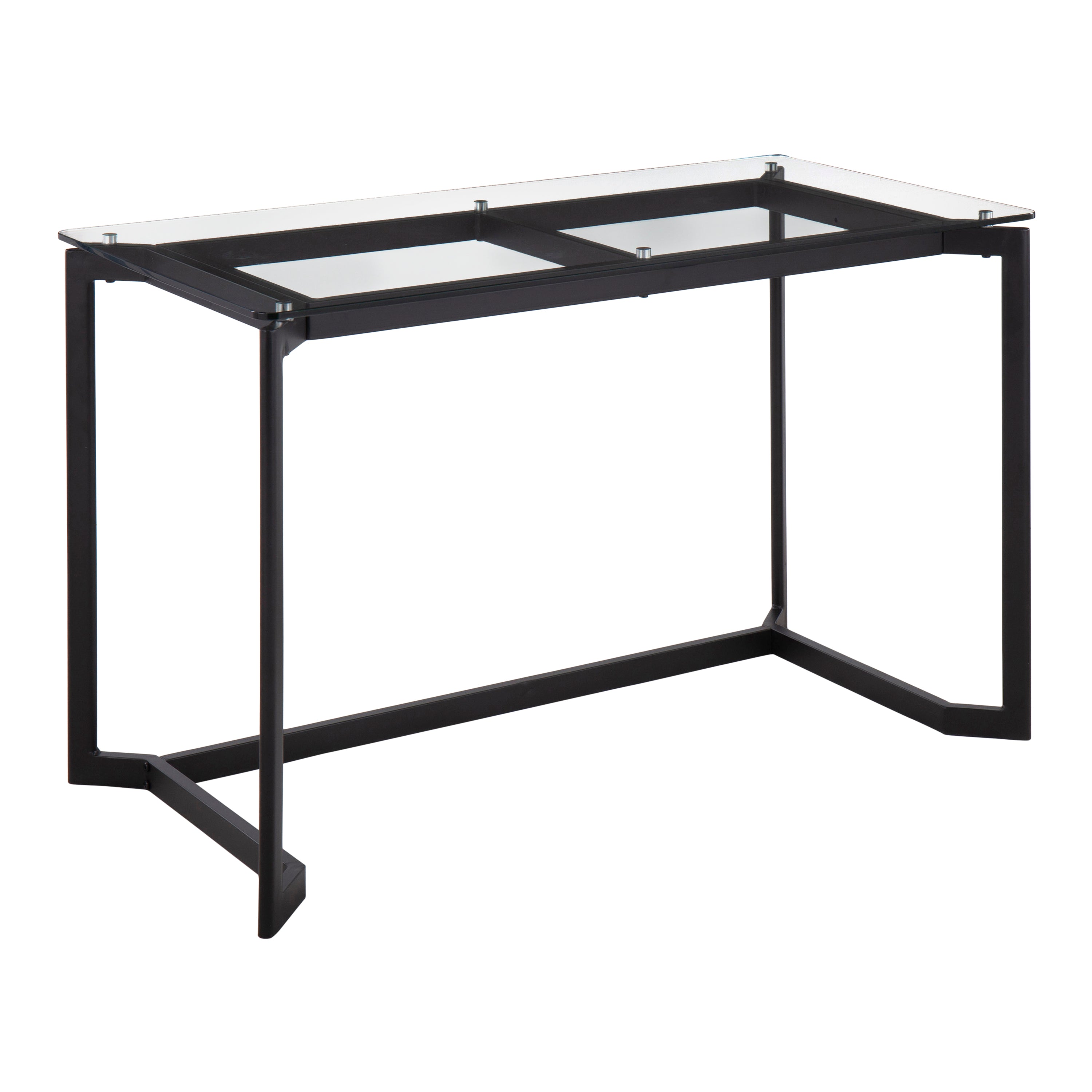 Modern Glass Computer Desk, 47.3 in