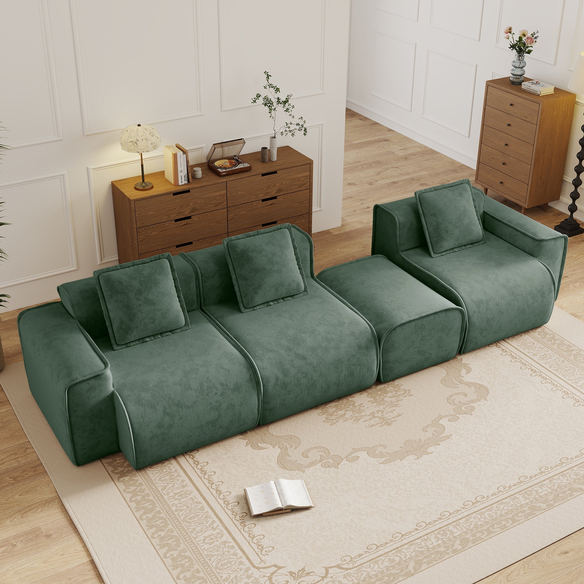 Seneca 3-Seat Boneless Couch in Olive #OttOnly_1 #Color_Olive