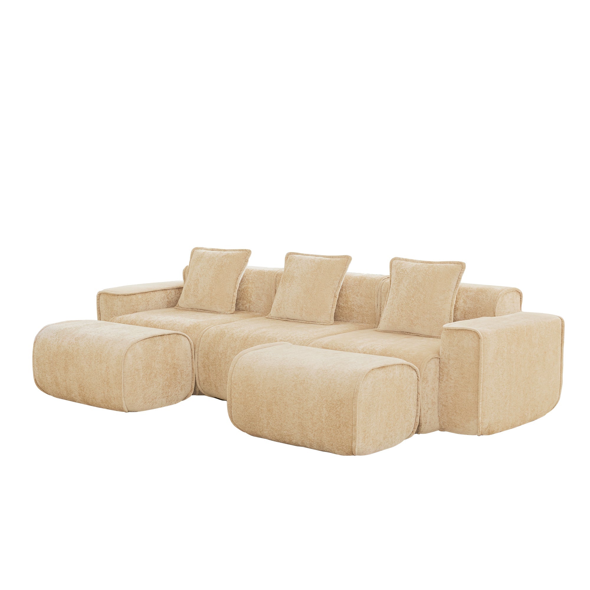 Seneca 3-Seat Boneless Couch in Camel #OttOnly_2 #Color_Camel