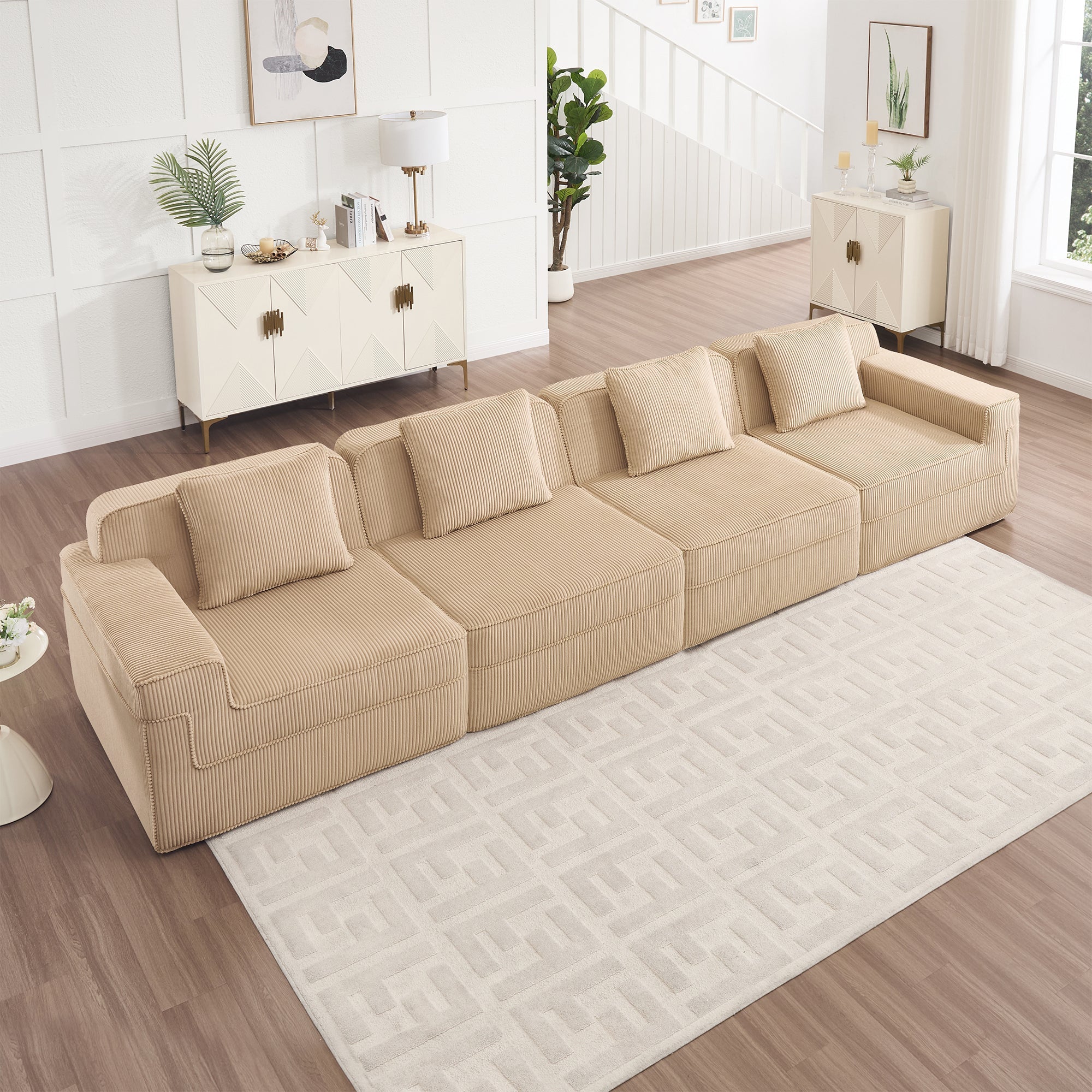 Hudson 4-Seat Boneless Couch in Camel #OttOnly_0 #Color_Camel