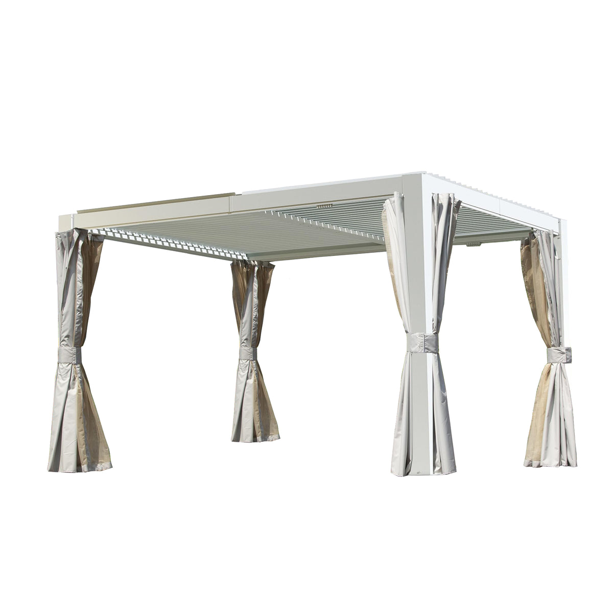 10x12 ft White Aluminum Louvered Pergola
