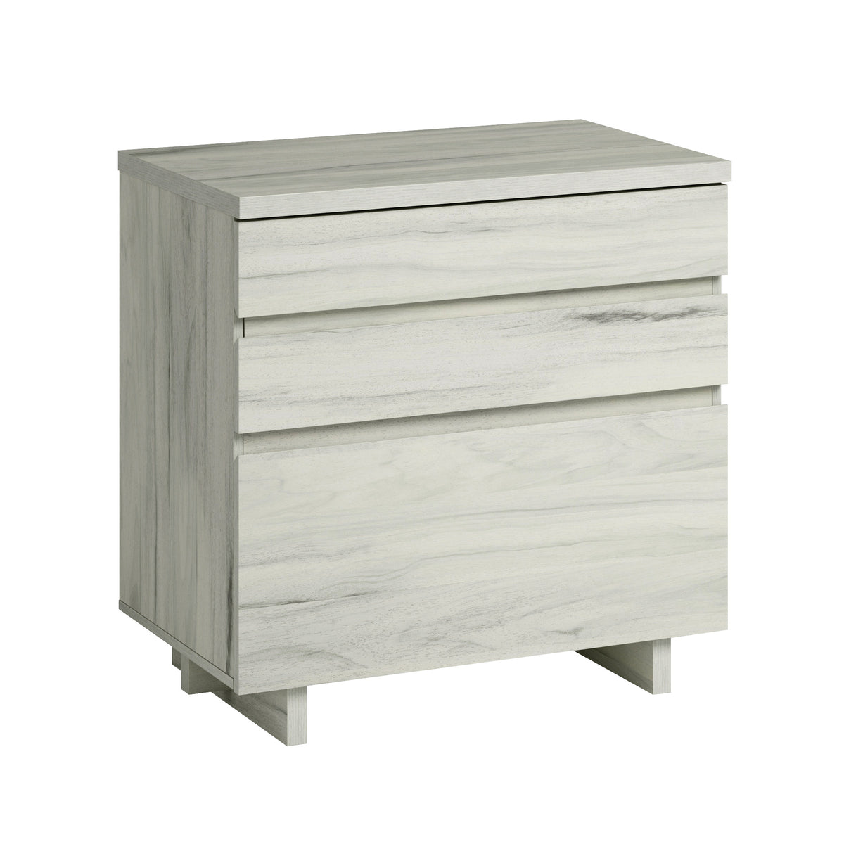 Modern File Cabinet, 2 Drawers, 30.1 in, Brown