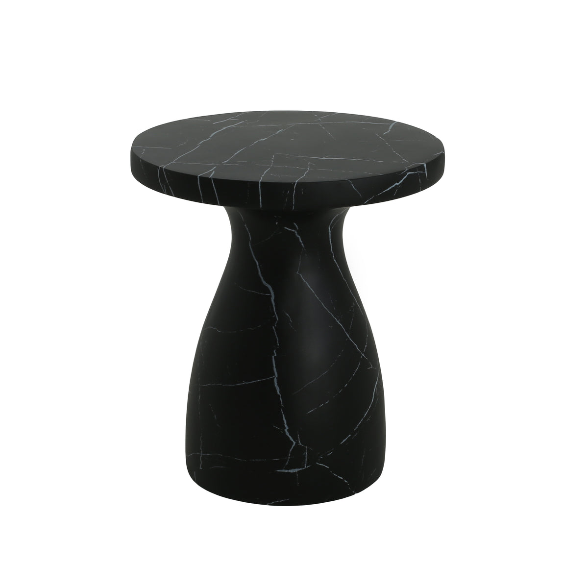 Black Outdoor Side Table, 23 in Tall