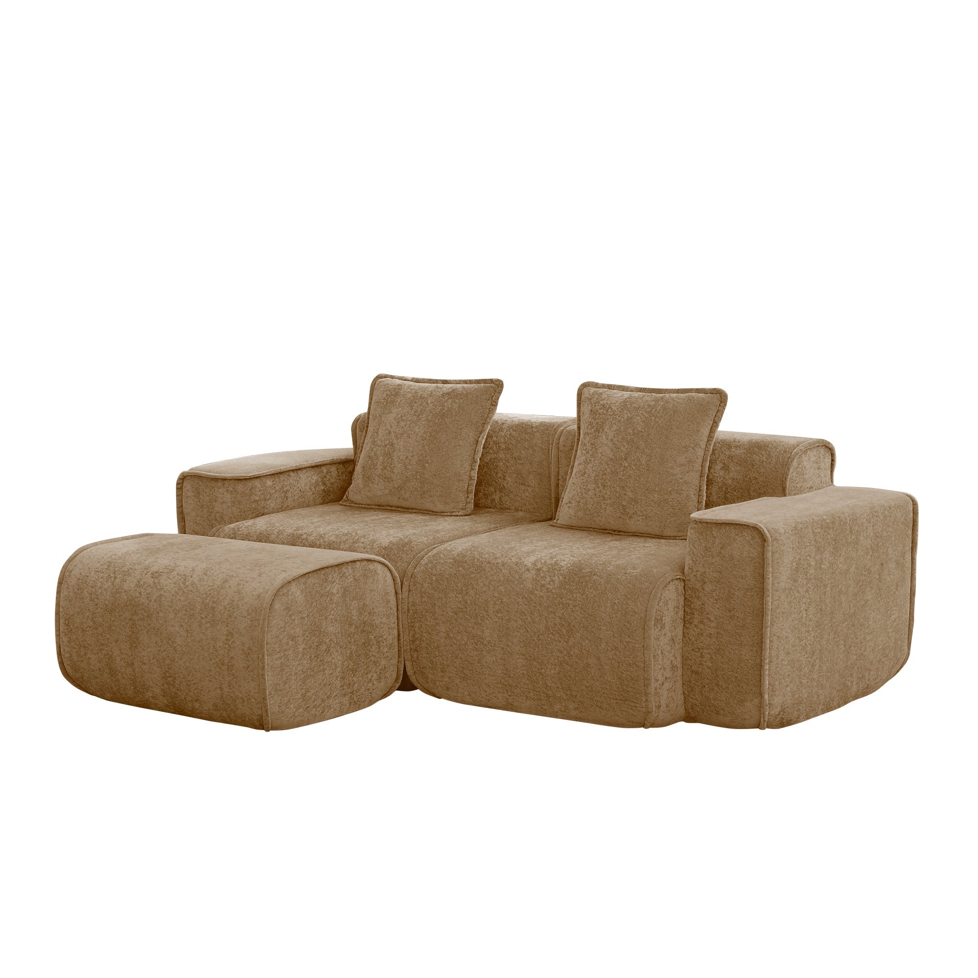 Seneca 2-Seat Boneless Couch in Mocha #OttOnly_1 #Color_Mocha