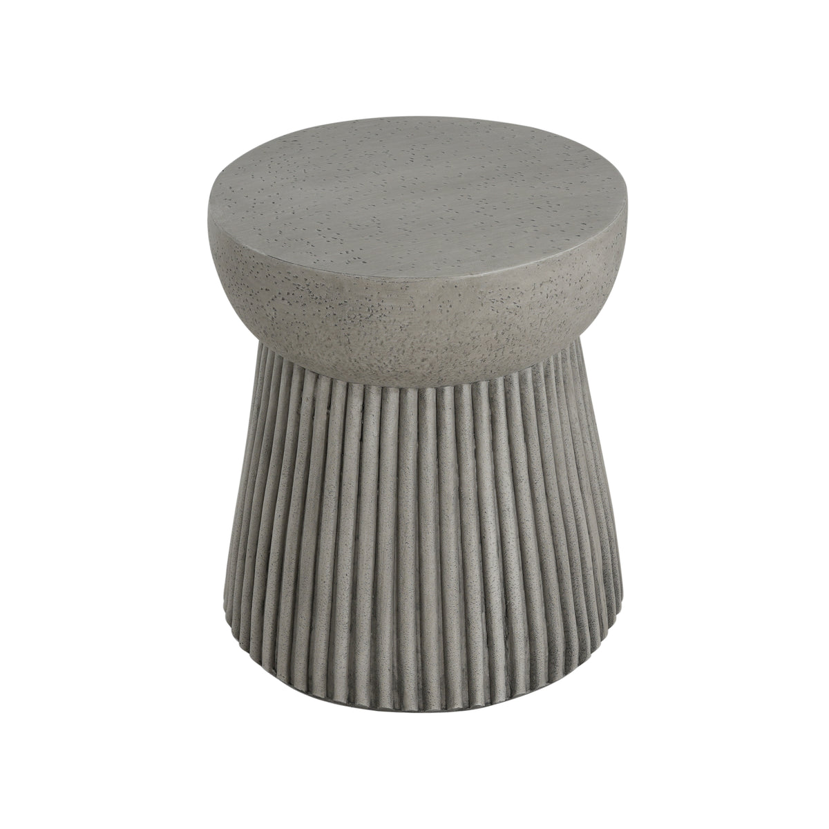Light Gray Outdoor Side Table, 16.8 in Tall