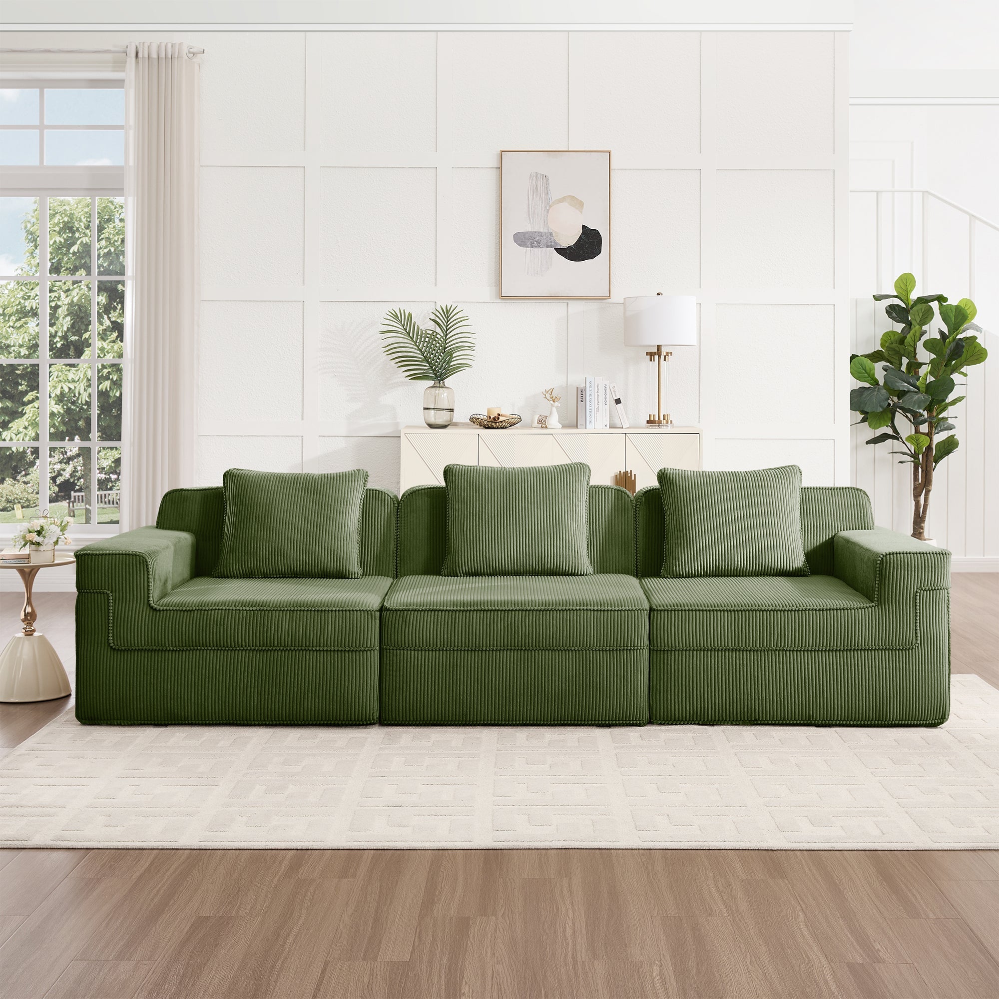Hudson 3-Seat Boneless Couch in Olive #OttOnly_0 #Color_Olive