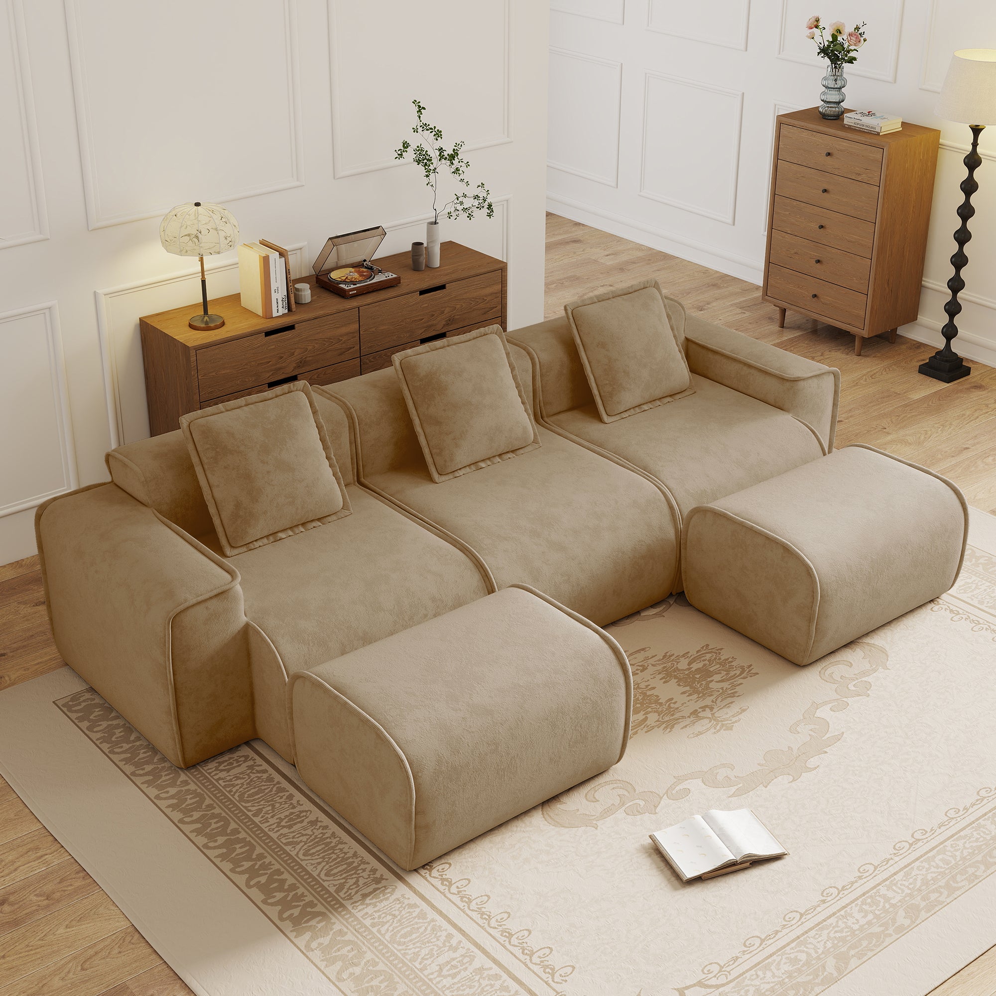 Seneca 3-Seat Boneless Couch in Mocha #OttOnly_2 #Color_Mocha