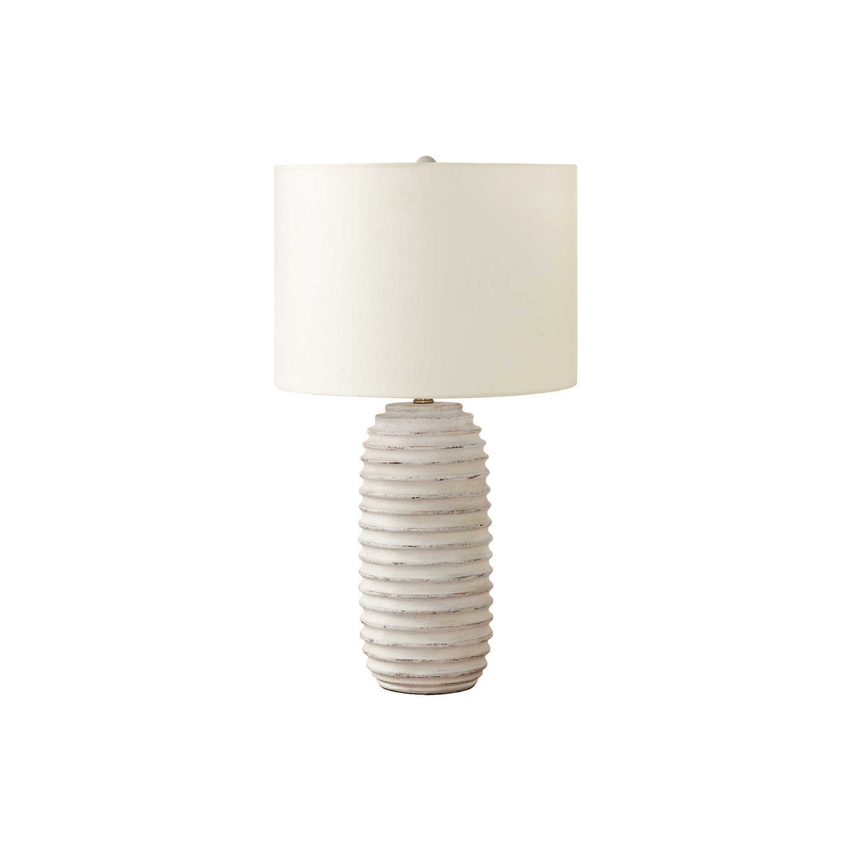 Table Lamp, Polyresin Base, Cream Finish