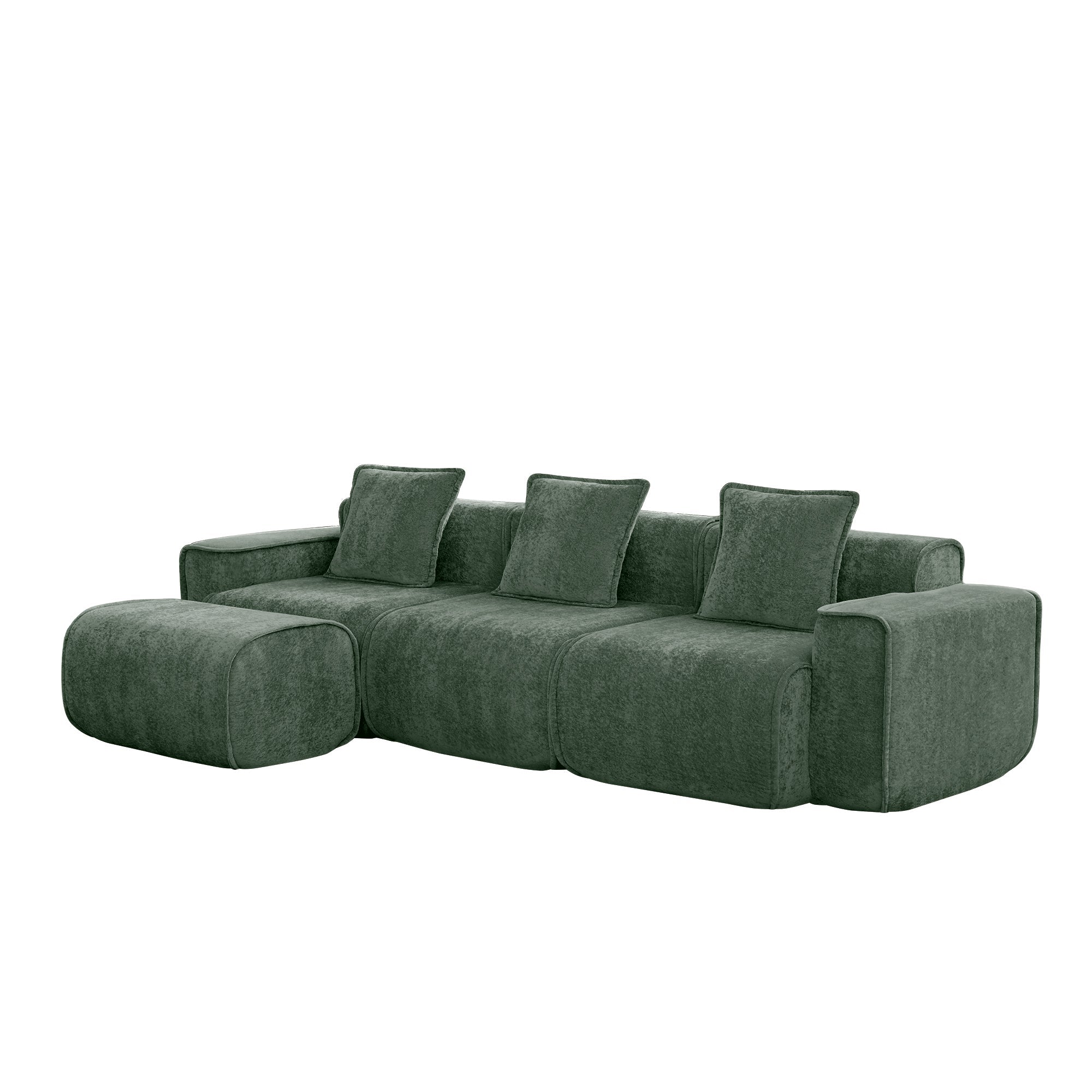 Seneca 3-Seat Boneless Couch in Olive #OttOnly_1 #Color_Olive