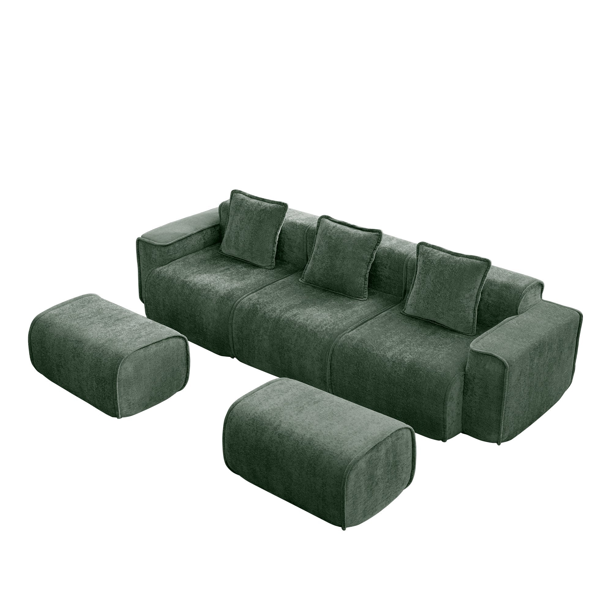 Seneca 3-Seat Boneless Couch in Olive #OttOnly_2 #Color_Olive