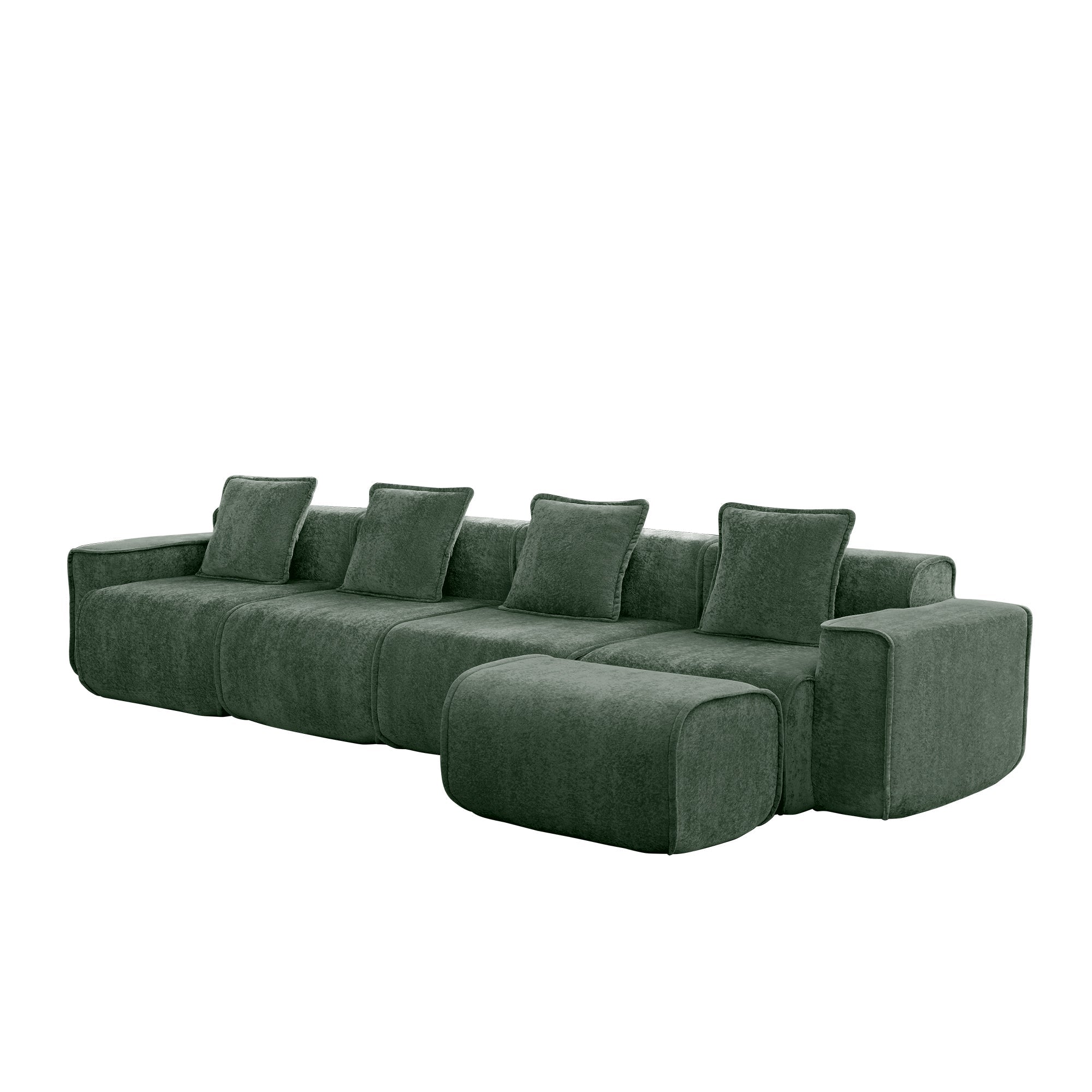 Seneca 4-Seat Boneless Couch in Olive #OttOnly_1 #Color_Olive