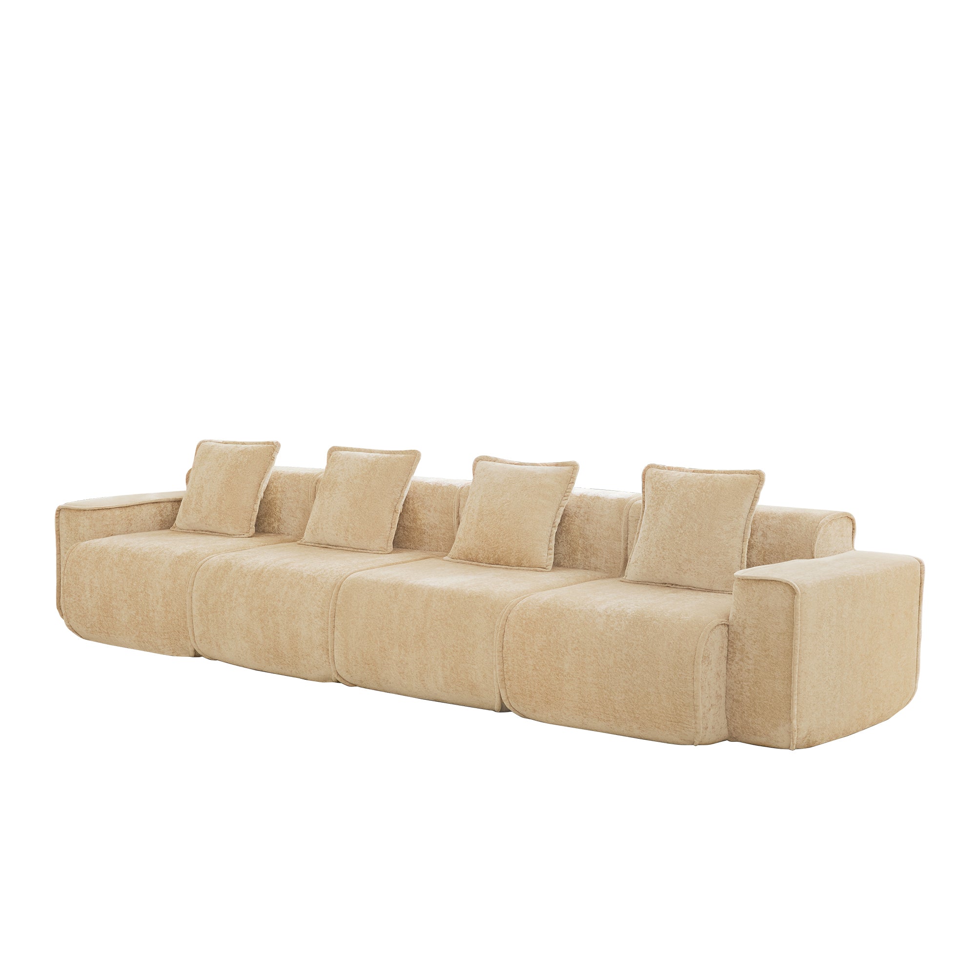 Seneca 4-Seat Boneless Couch in Camel #OttOnly_0 #Color_Camel