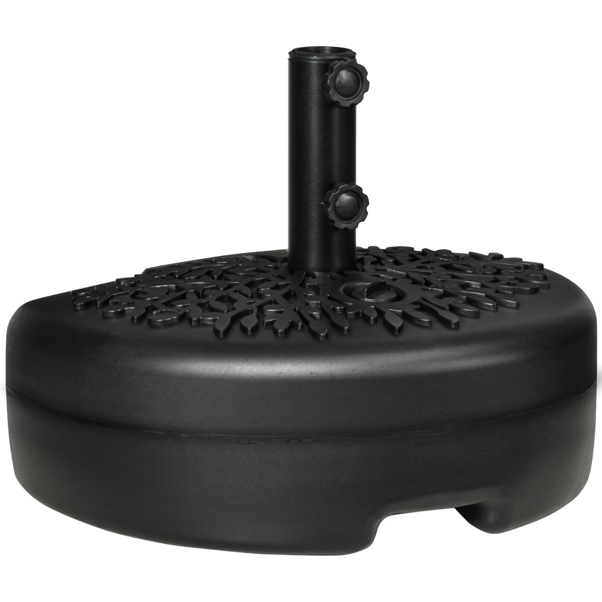 Black Resin Half Round Umbrella Base