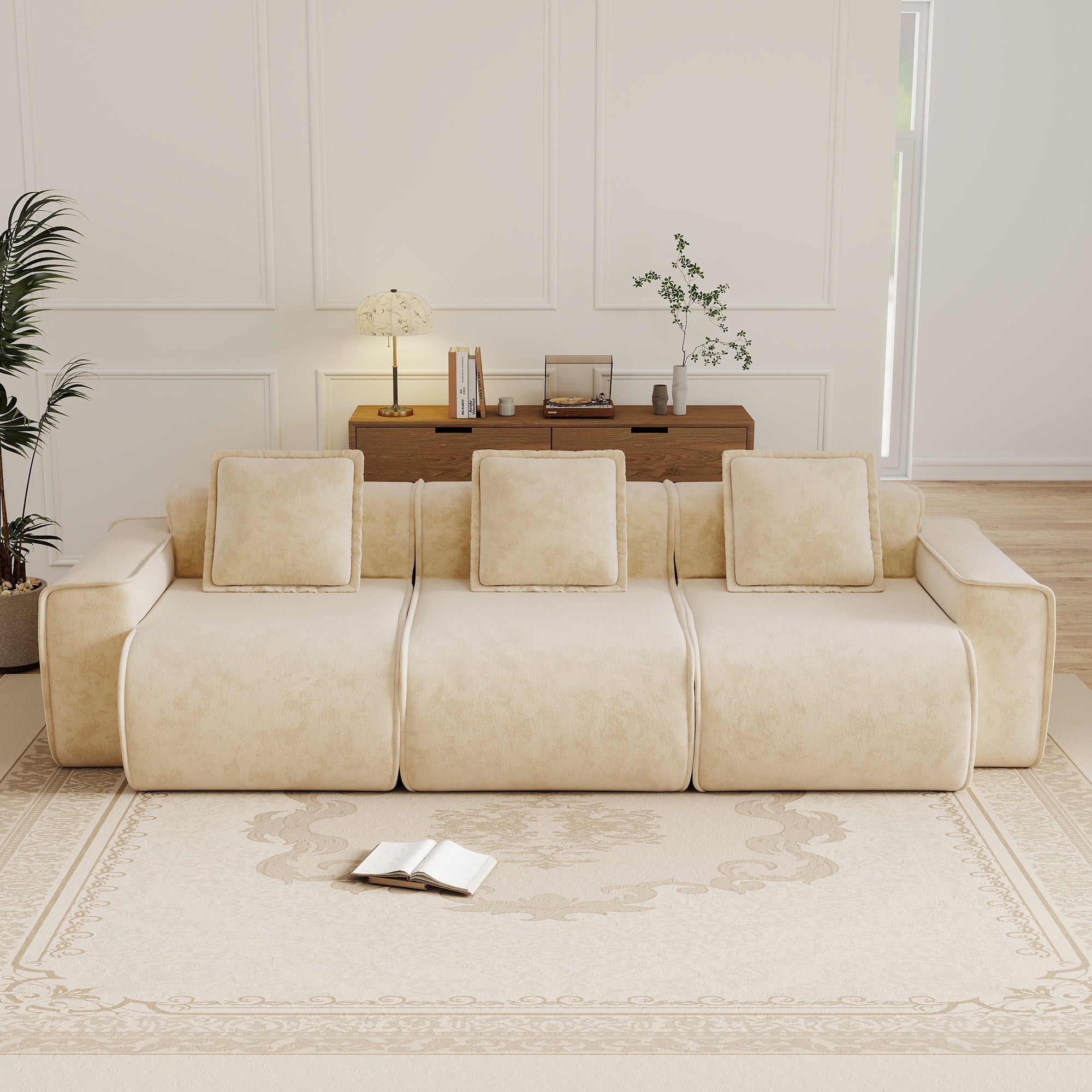 Seneca 3-Seat Boneless Couch in Camel #OttOnly_0 #Color_Camel
