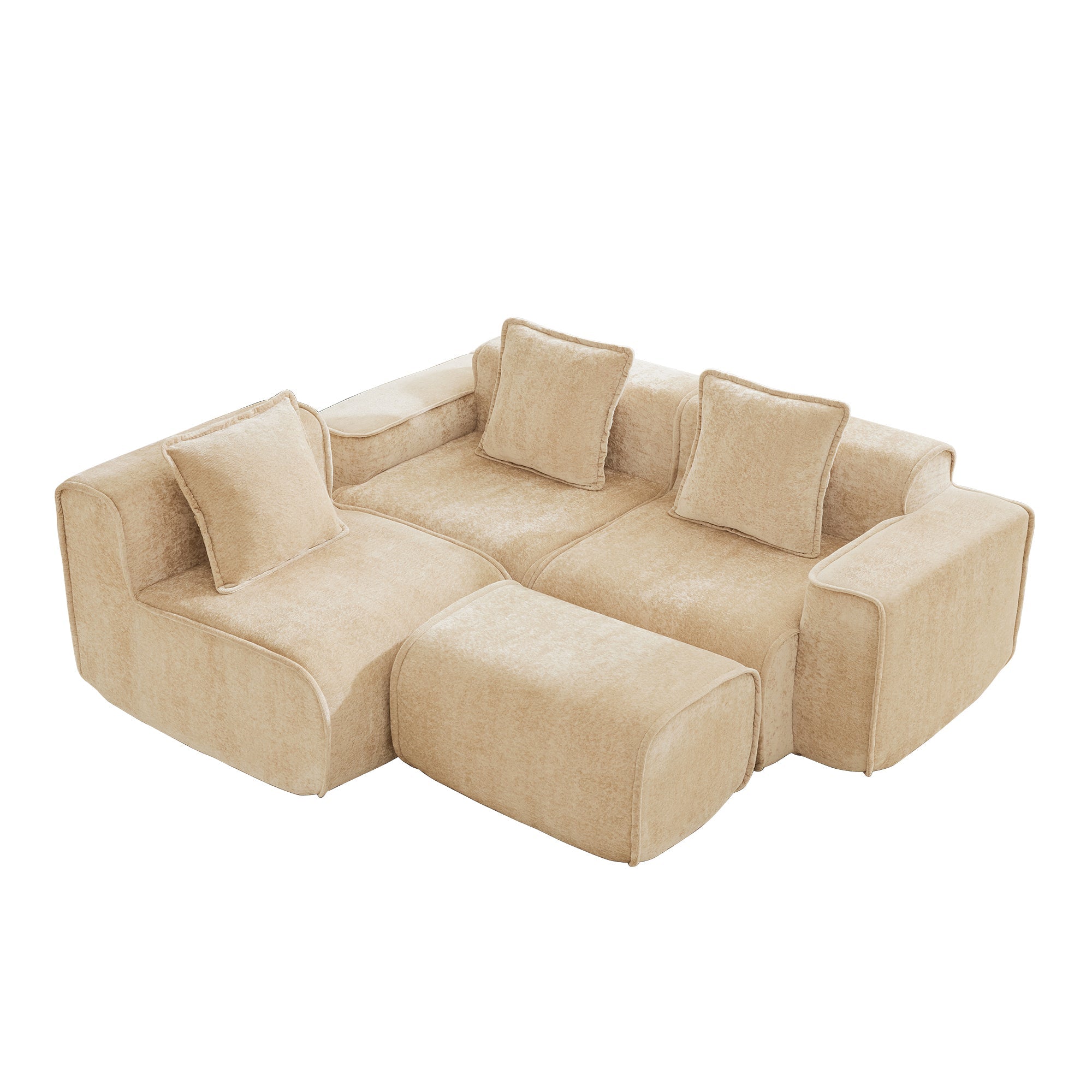 Seneca 3-Seat Boneless Couch in Camel #OttOnly_1 #Color_Camel