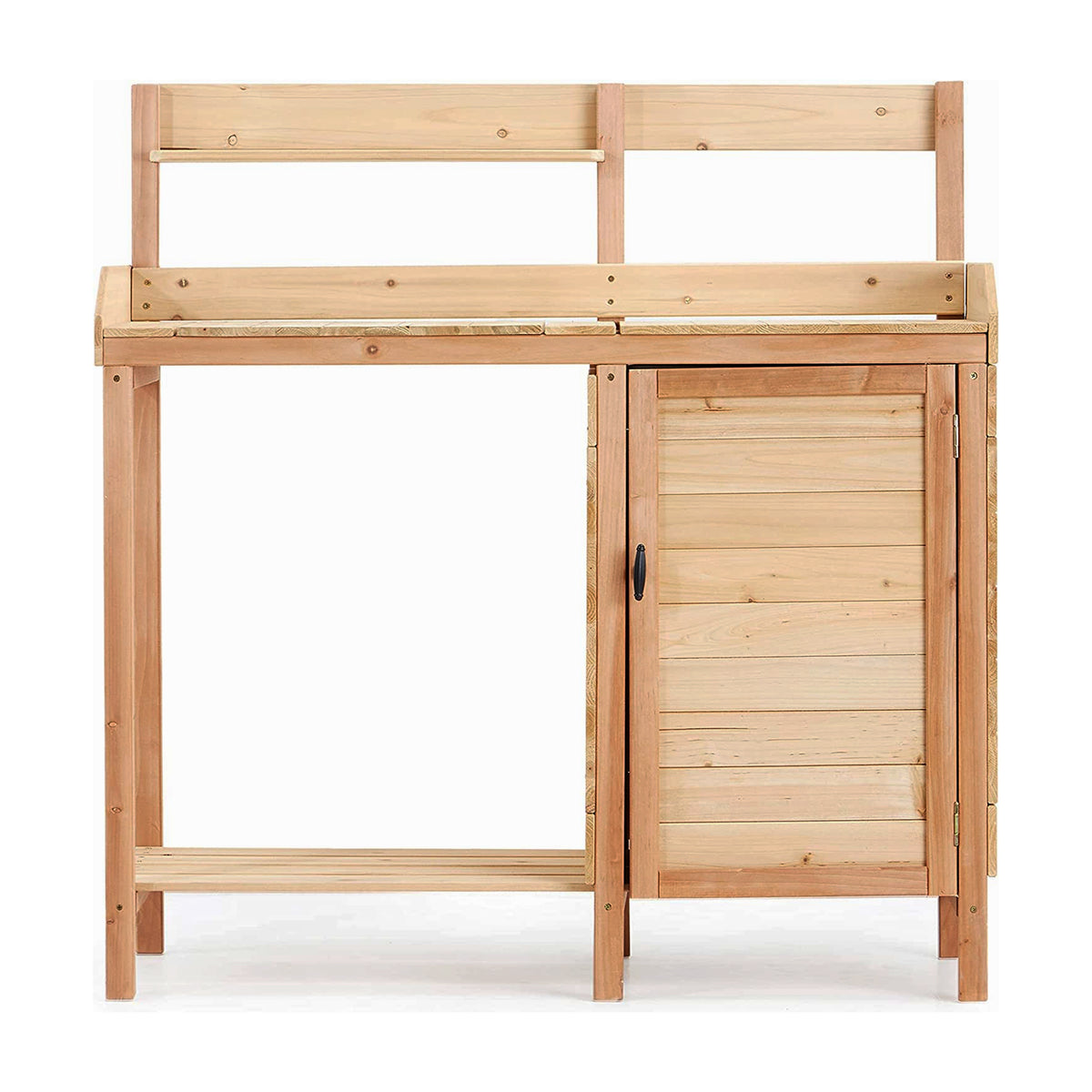 Brown Solid Wood Potting Bench with Sink