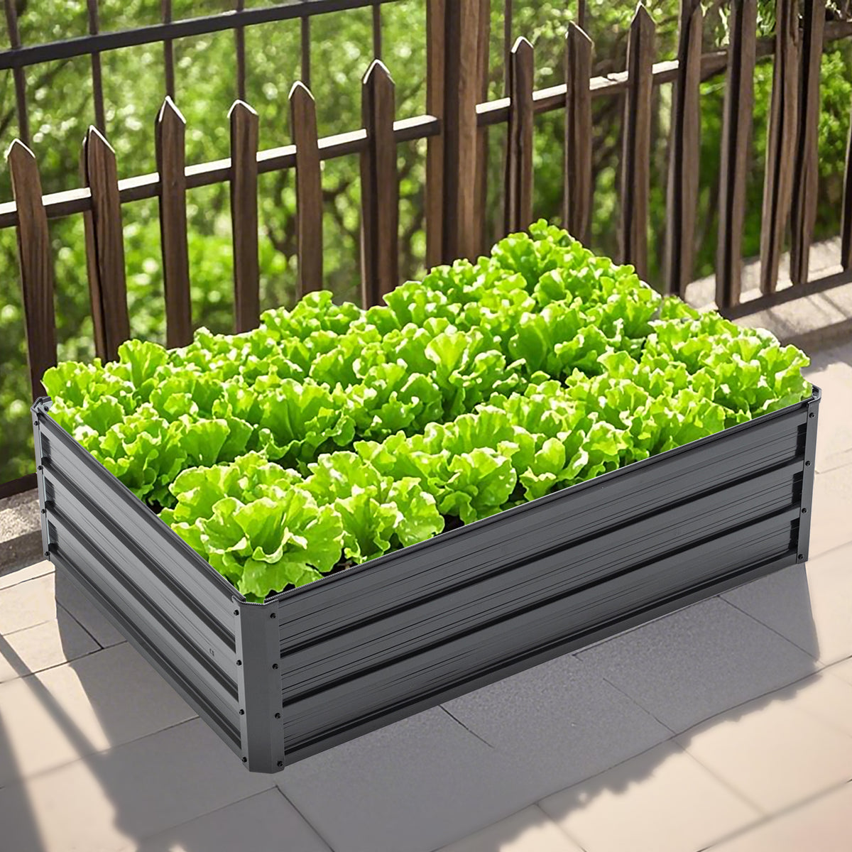 3x4 ft Black Metal Raised Garden Bed