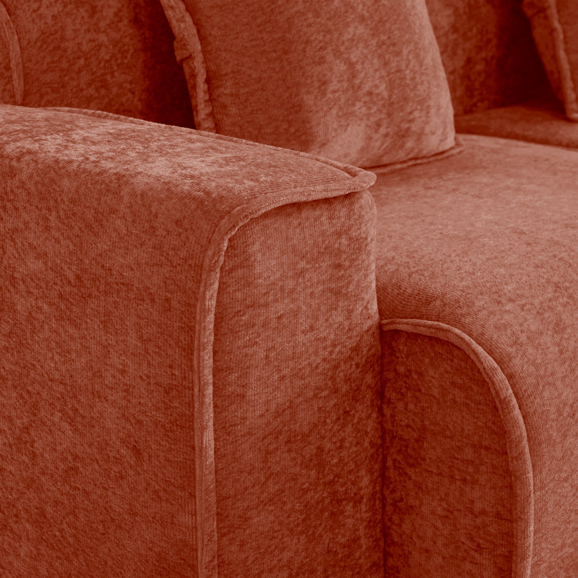 Seneca 2-Seat Boneless Couch in Terracotta #Color_Terracotta