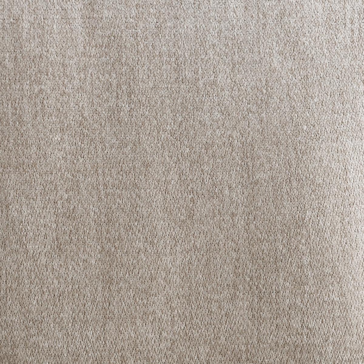 Macro of the beige chenille upholstery fabric weave