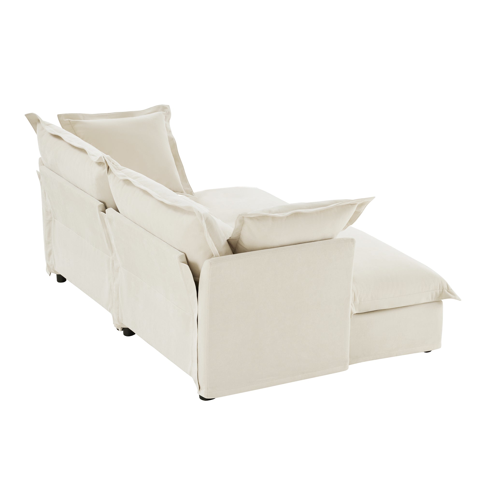 Fluffy 2-Seat Modular Sofa in Chenille Cream #OttOnly_2 #Fabric_Chenille Cream