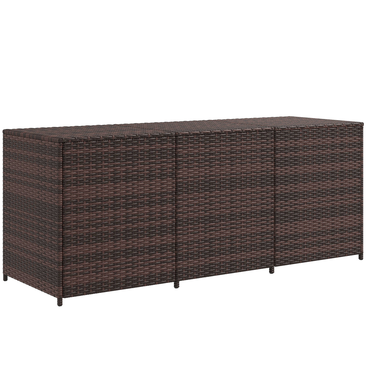175 Gallon Brown Wicker Deck Box