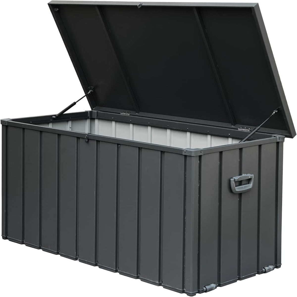 150 Gallon Dark Gray Metal Deck Box Lockable