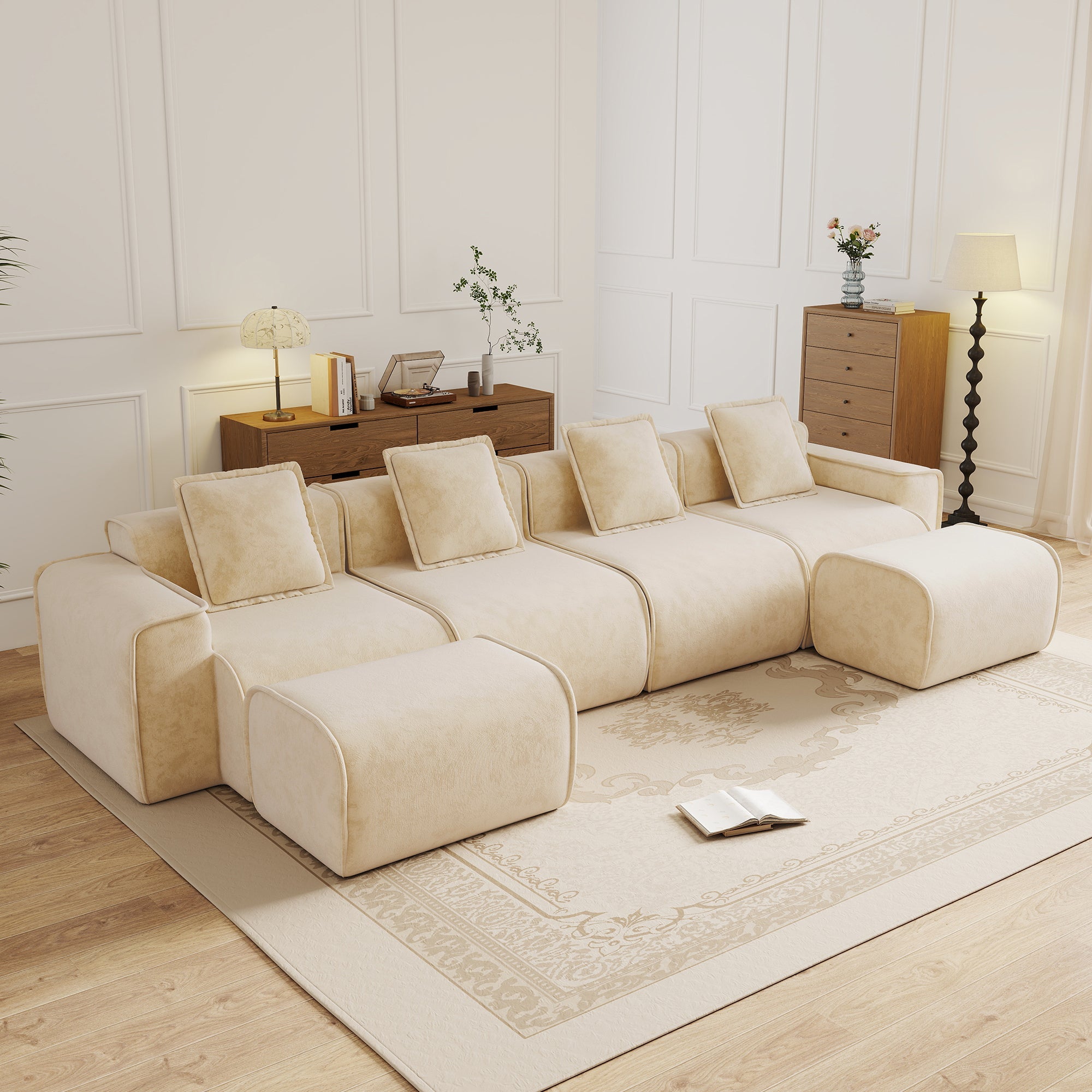 Seneca 4-Seat Boneless Couch in Camel #OttOnly_2 #Color_Camel