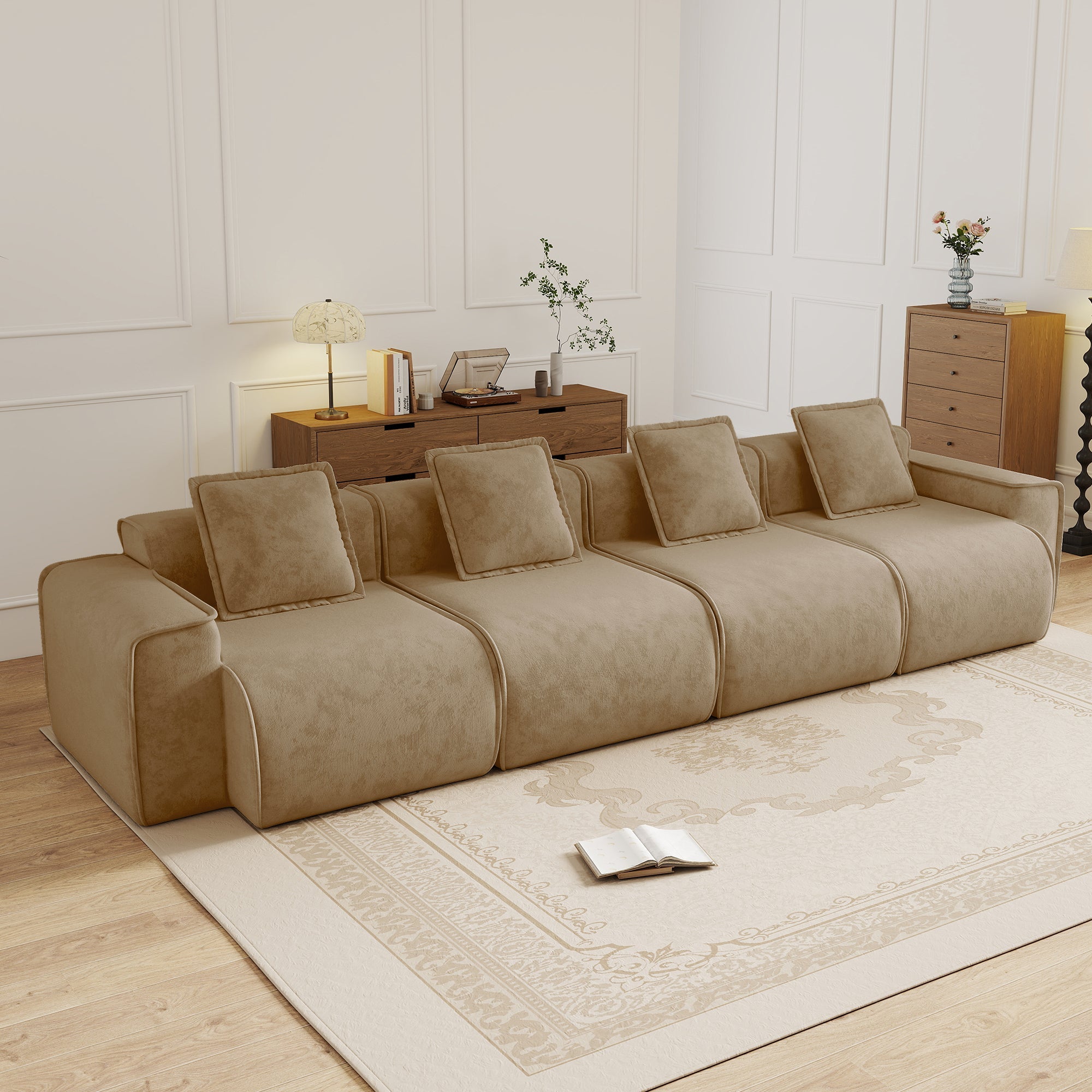 Seneca 4-Seat Boneless Couch in Mocha #OttOnly_0 #Color_Mocha