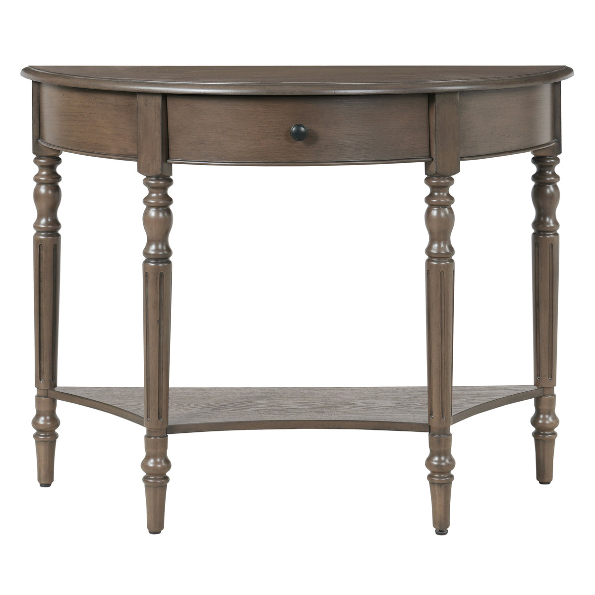 Walnut Entryway Console Table with Storage, 39 in Wide