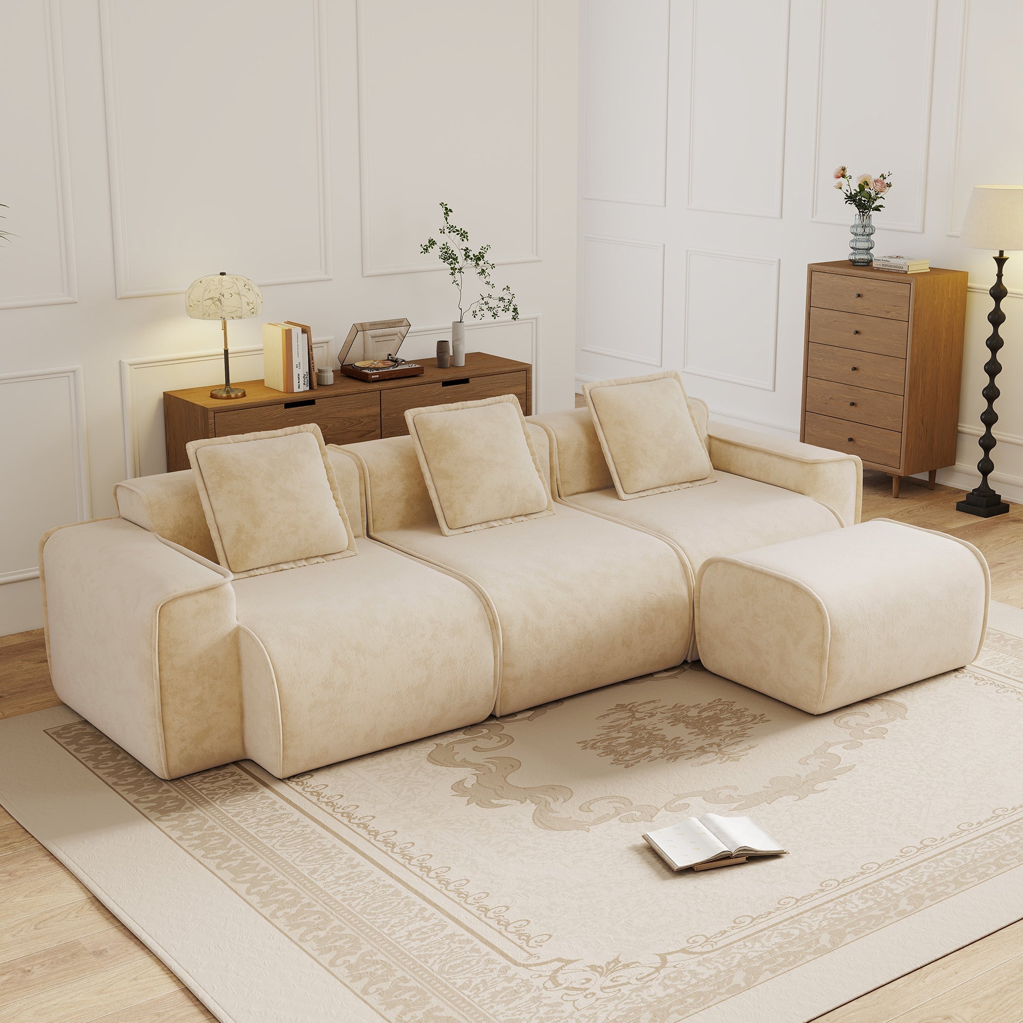 Seneca 3-Seat Boneless Couch in Camel #OttOnly_1 #Color_Camel