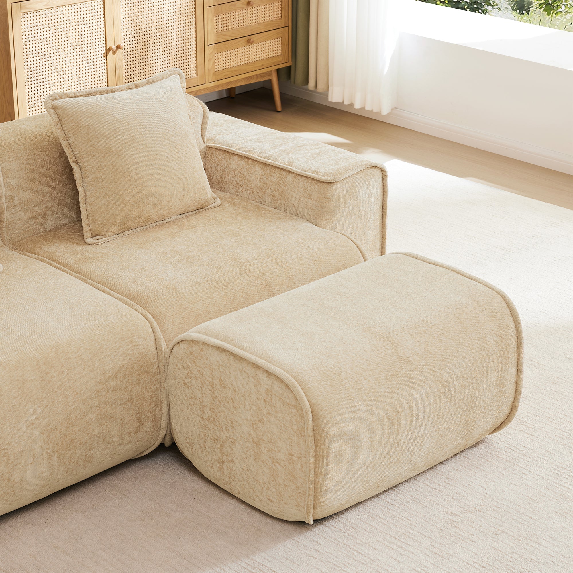 Seneca Boneless Ottoman in Camel #Color_Camel
