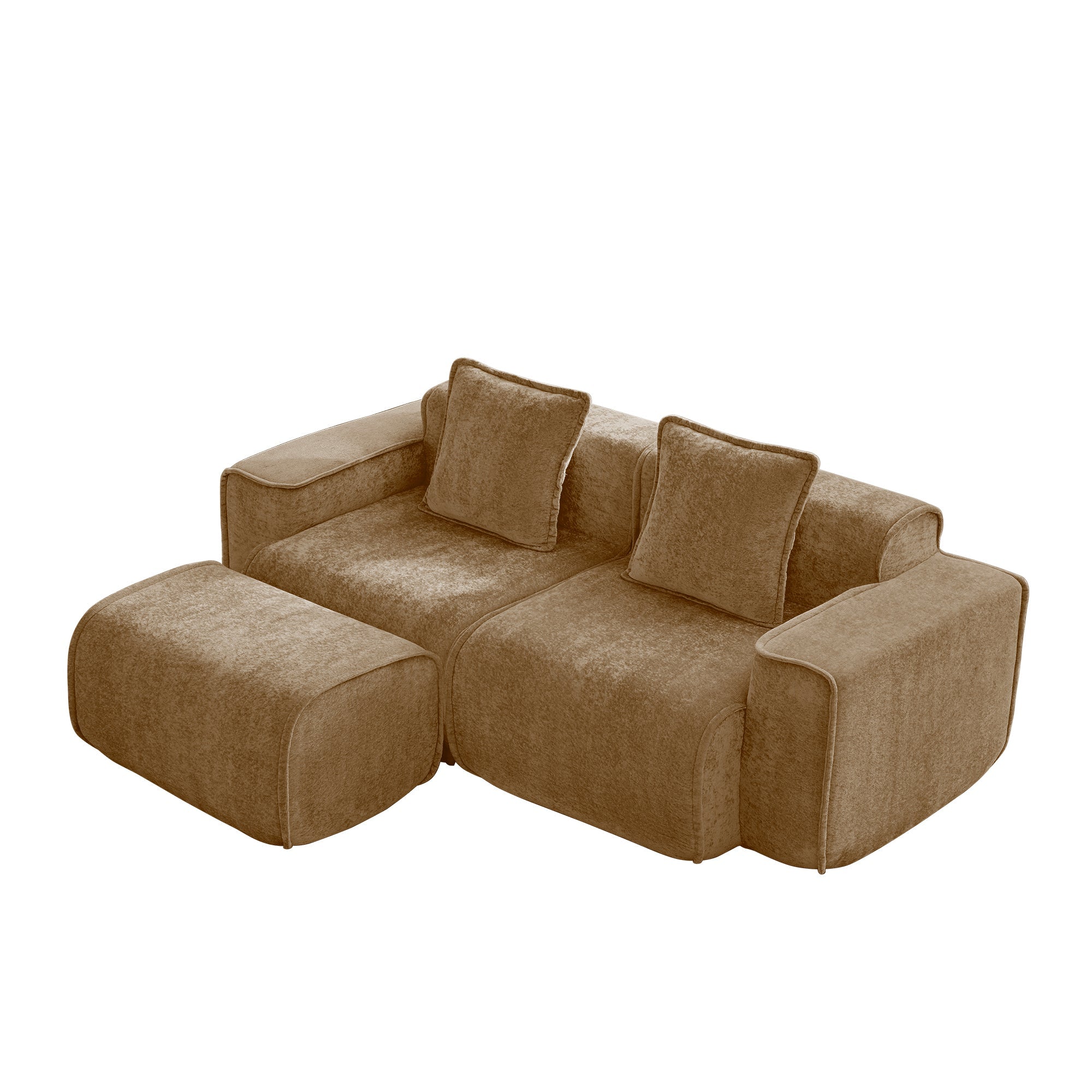 Seneca 2-Seat Boneless Couch in Mocha #OttOnly_1 #Color_Mocha