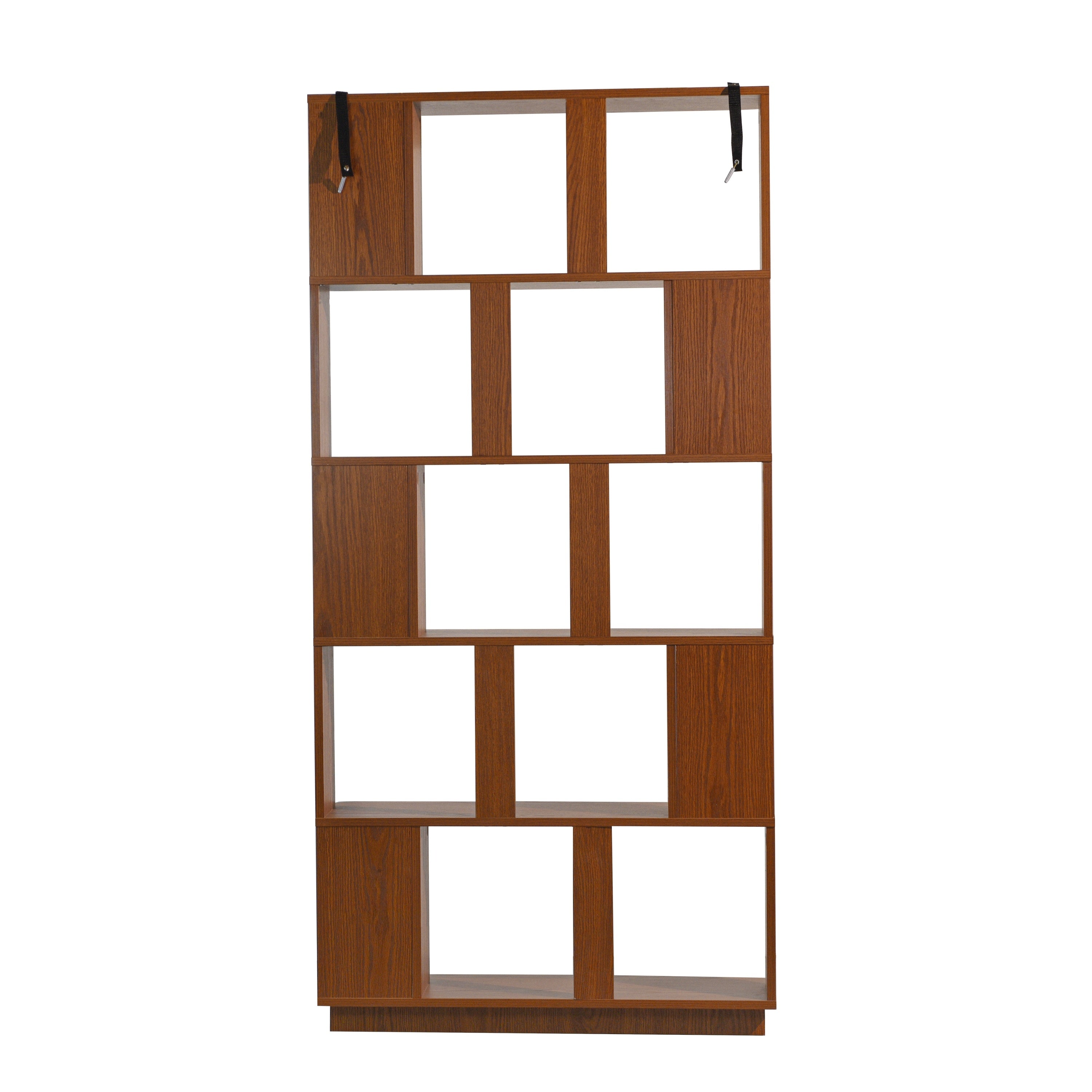 Modern Bookcase, 5 Shelves, 64.6 in Tall, Oak