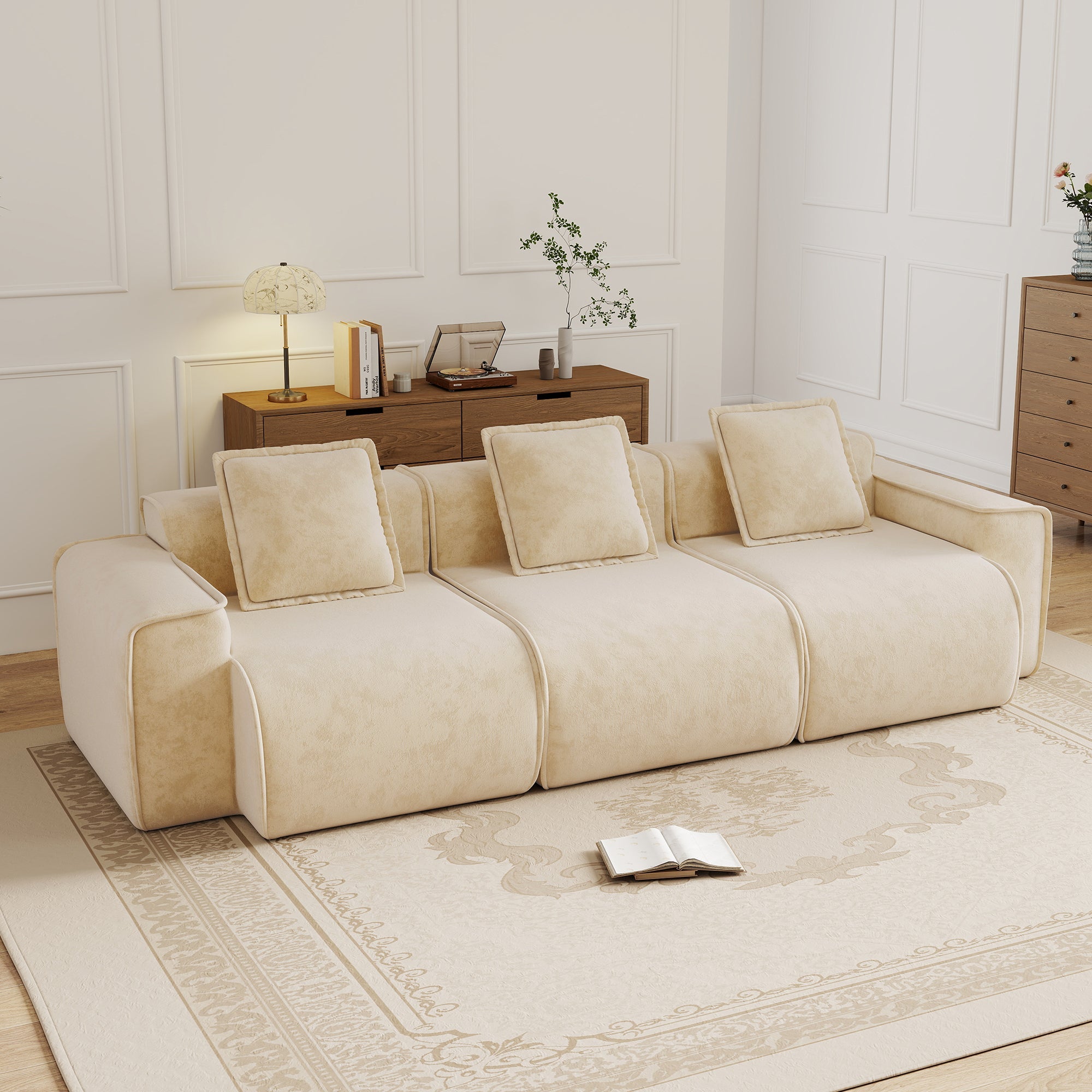 Seneca 3-Seat Boneless Couch in Camel #OttOnly_0 #Color_Camel