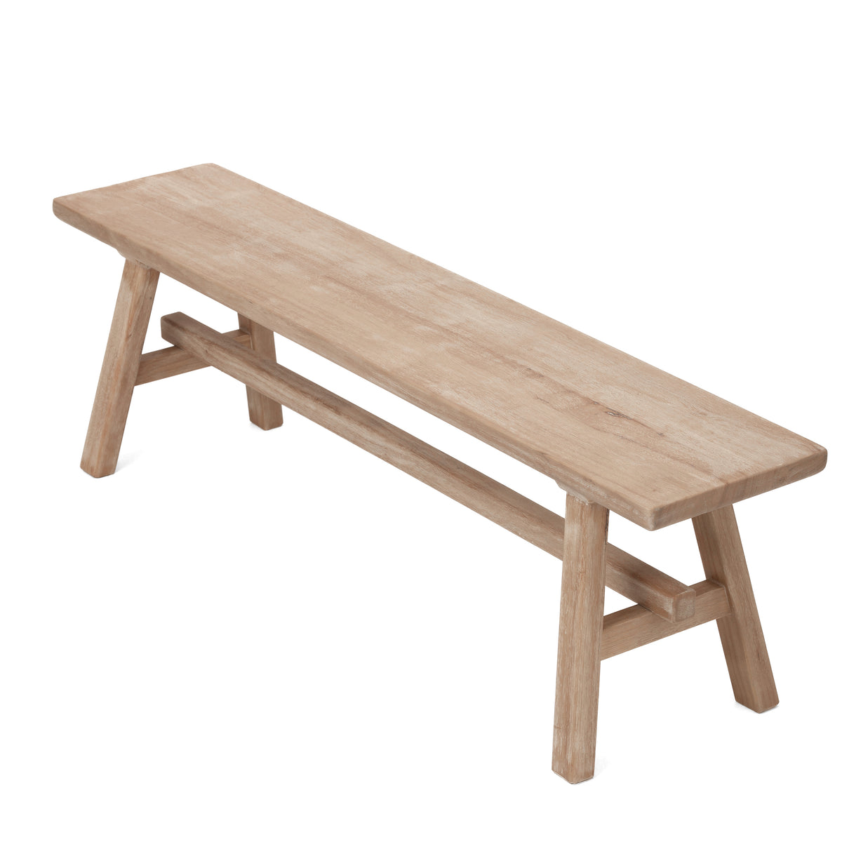 Natural Solid Wood Entryway Bench, 39.4 in Wide