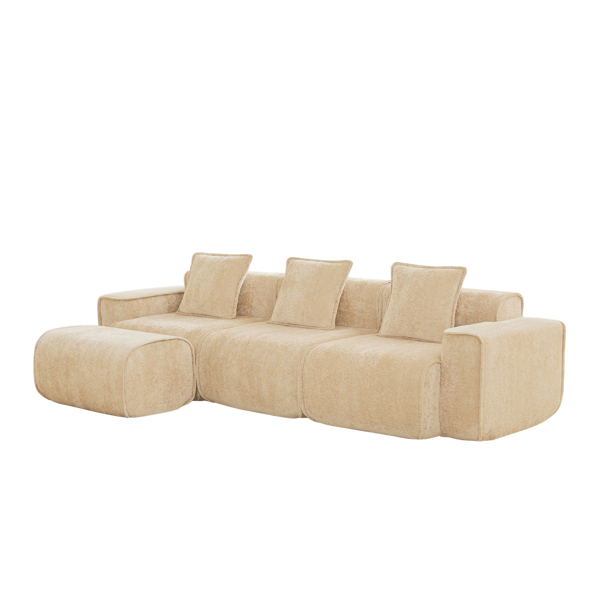 Seneca 3-Seat Boneless Couch in Camel #OttOnly_1 #Color_Camel