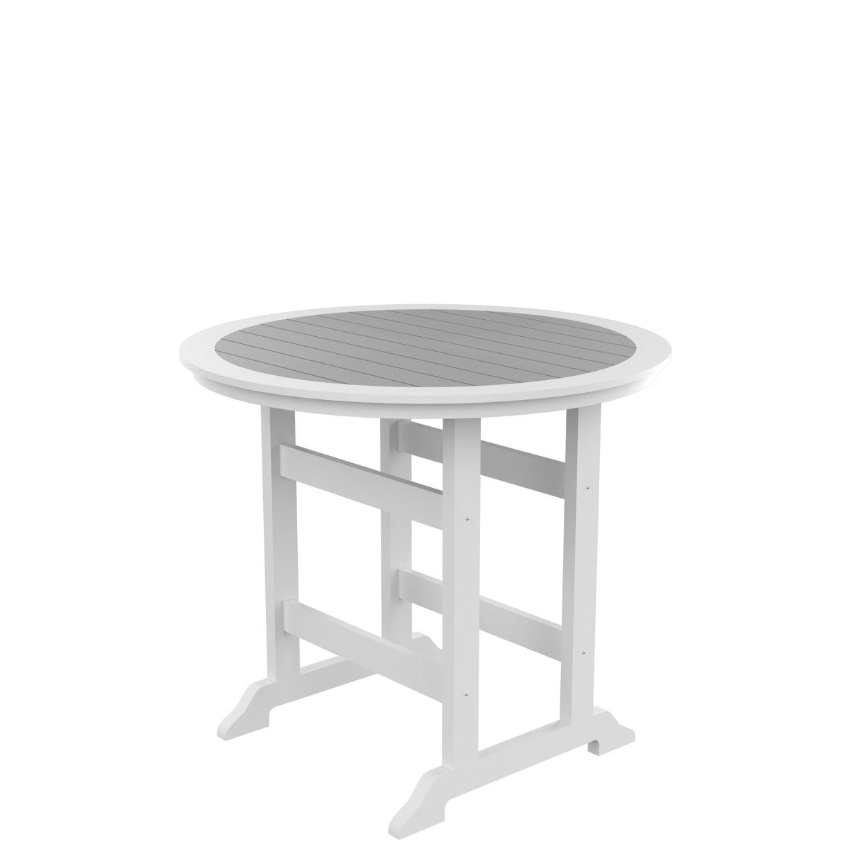 White HDPE Outdoor Bar Table, 48 in Wide