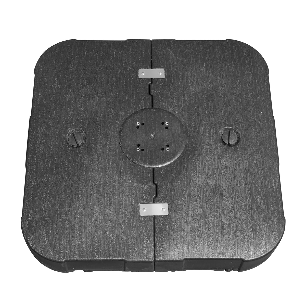 Black Resin Patio Umbrella Base, with Wheels, 3.2x3.2 ft