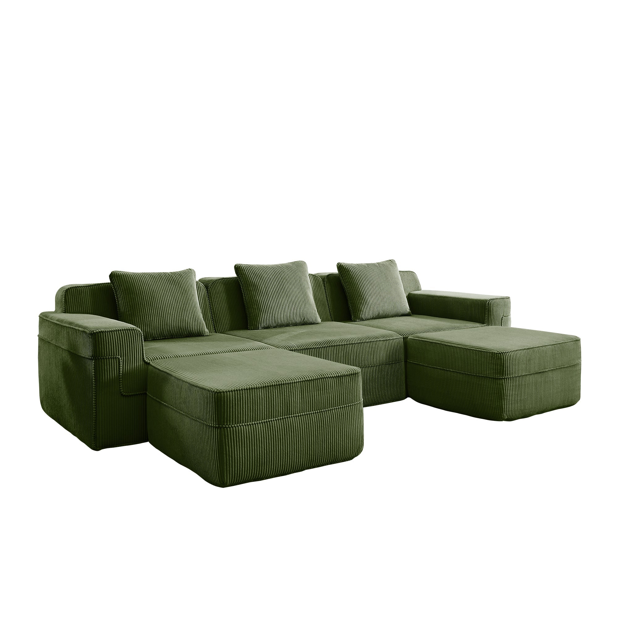 Hudson 3-Seat Boneless Couch in Olive #OttOnly_2 #Color_Olive