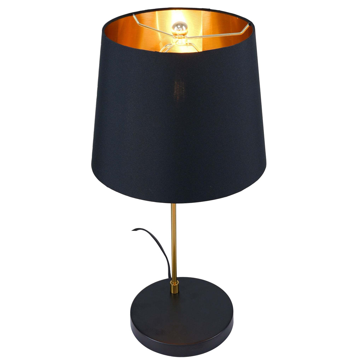 Black Modern Table Lamp, 22 in