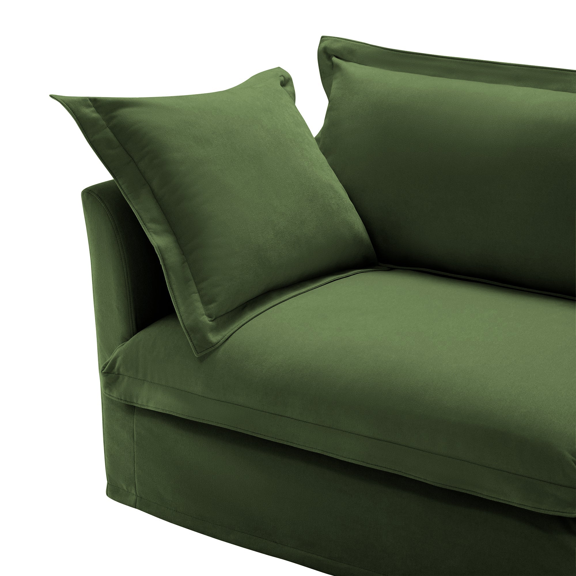 Fluffy Lounge Chair in Chenille Olive #Fabric_Chenille Olive