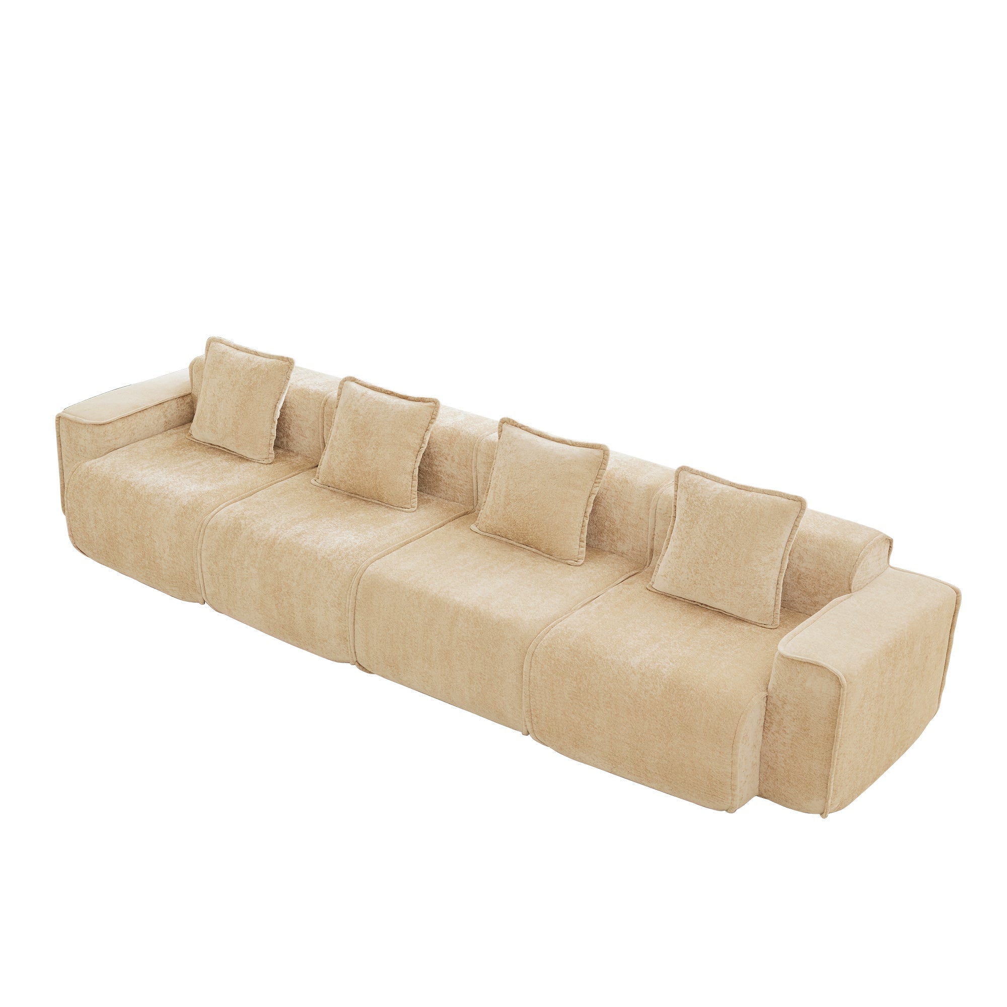 Seneca 4-Seat Boneless Couch in Camel #OttOnly_0 #Color_Camel