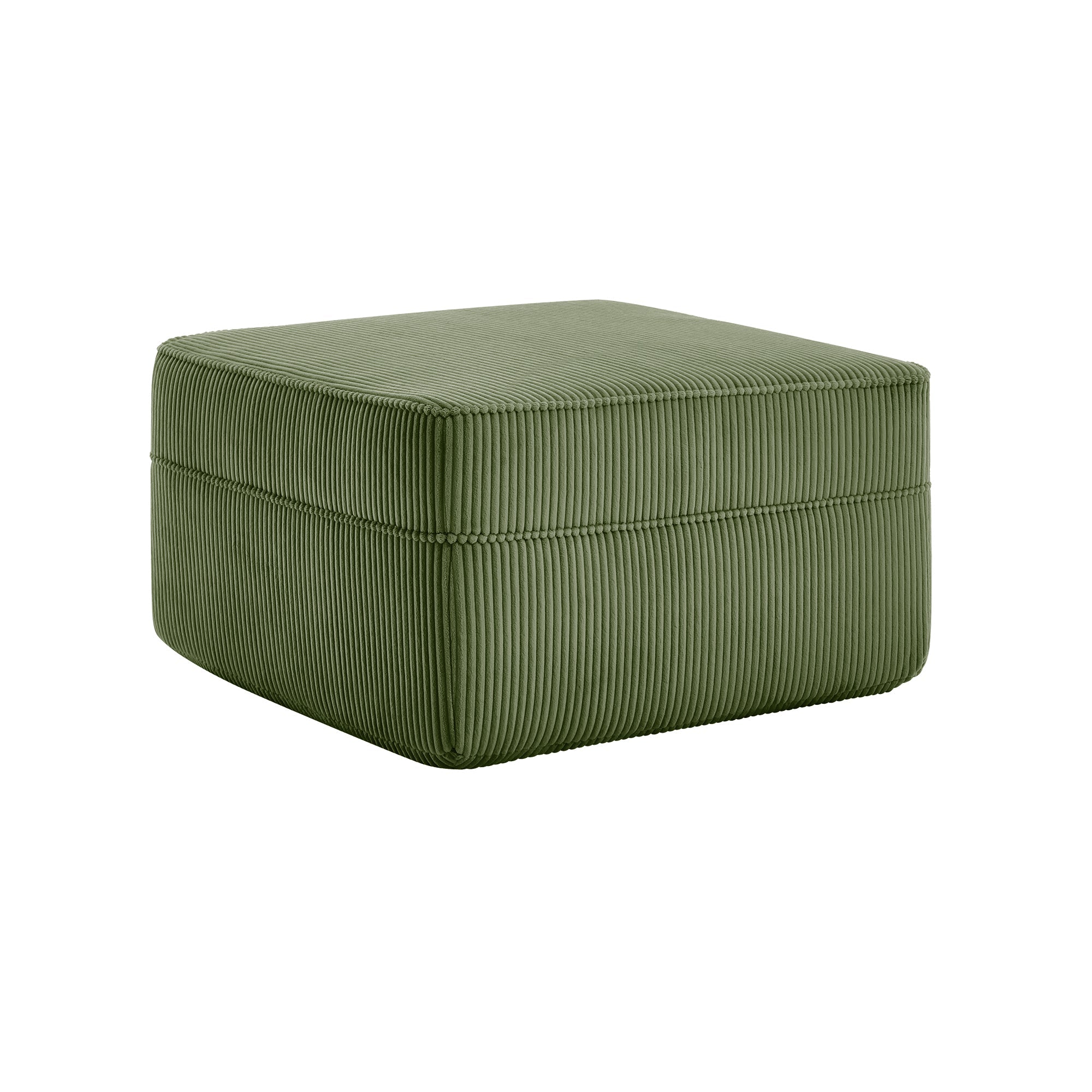 Hudson Boneless Ottoman in Olive #Color_Olive