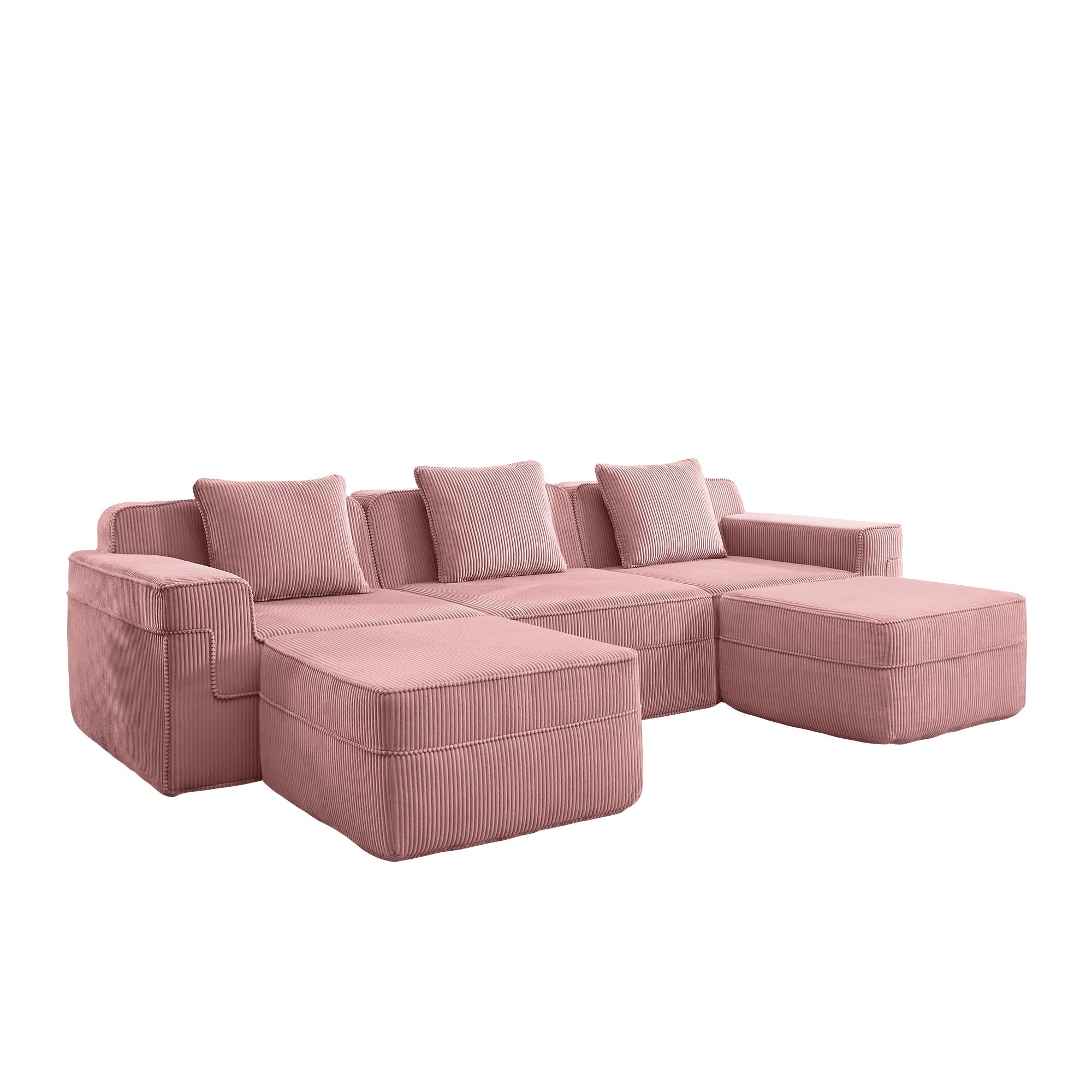 Hudson 3-Seat Boneless Couch in Pink #OttOnly_2 #Color_Pink